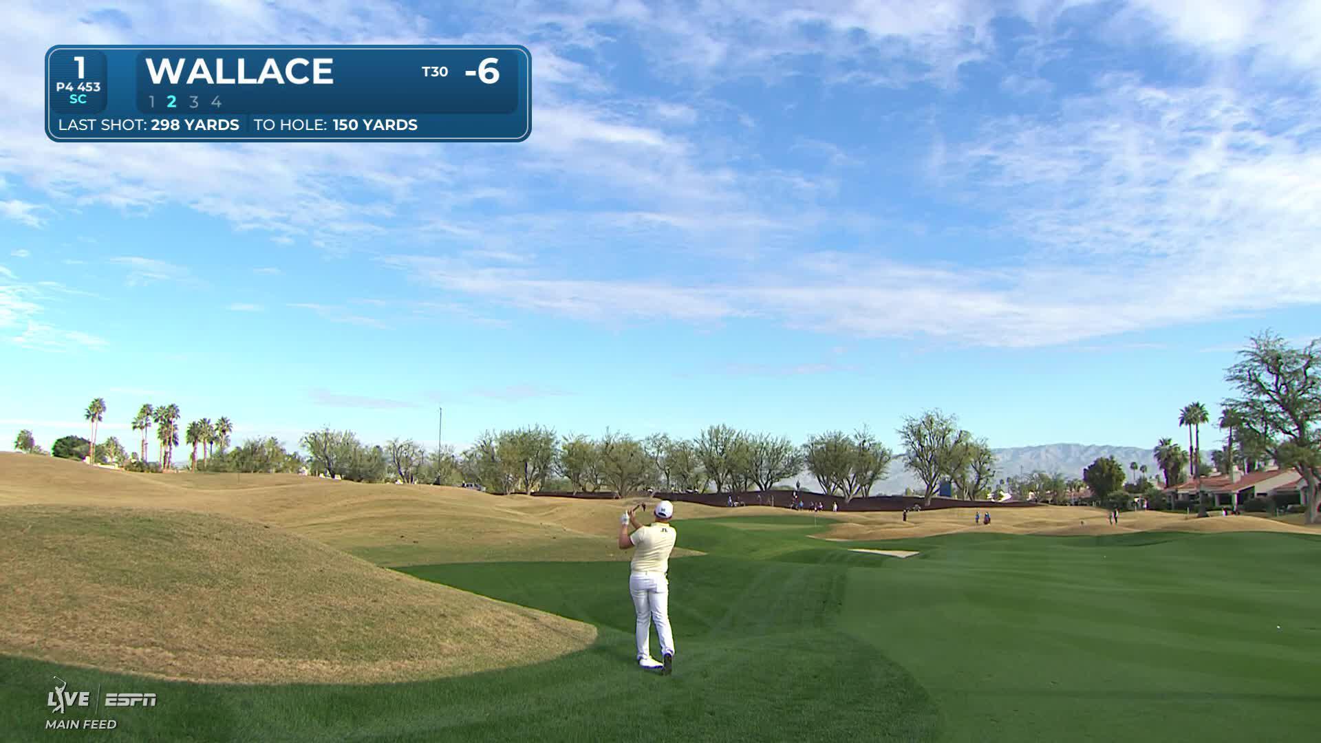 Matt Wallace hits 153-yard approach to 10 feet, sets up birdie on No. 1 at The American Express