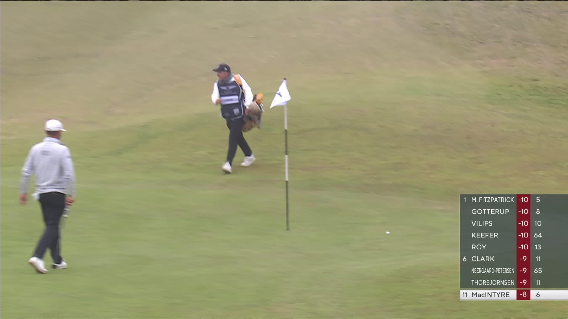 Robert MacIntyre gets up-and-down from 69 feet for birdie on No. 7 at Genesis Scottish Open