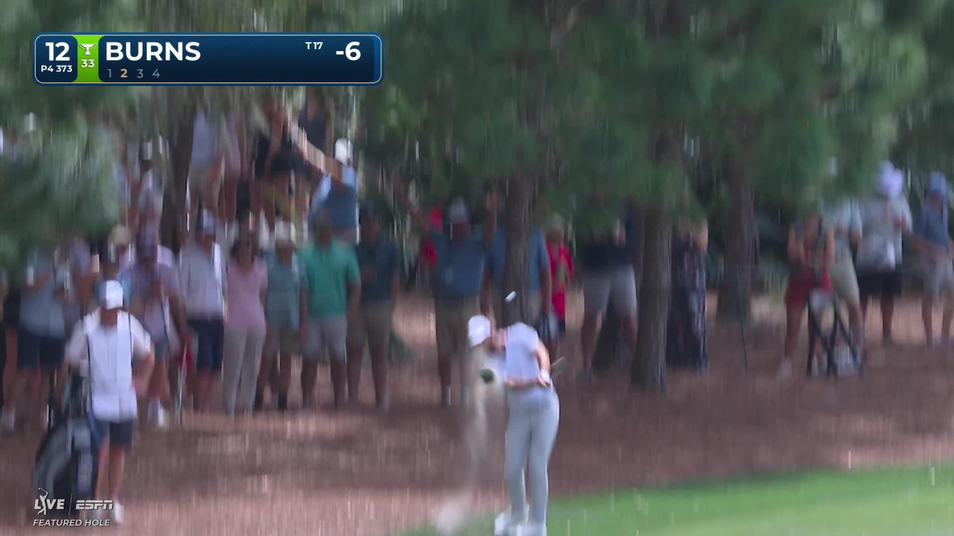 Sam Burns hits 91-yard approach to 3 feet, sets up birdie on No. 12 at THE PLAYERS