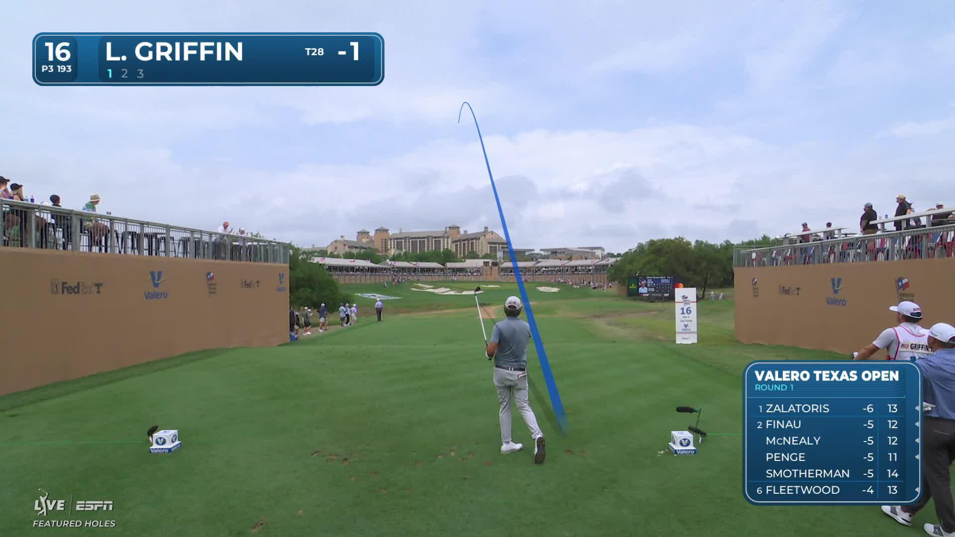 Lanto Griffin hits tee shot to 5 feet, sets up birdie at Valero