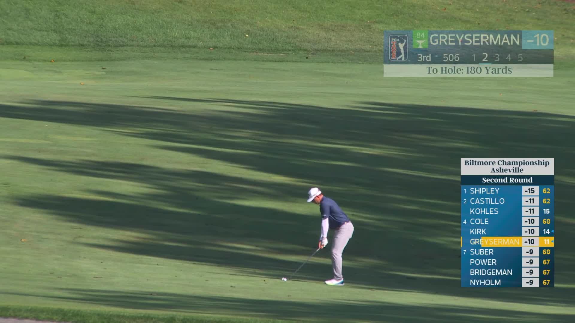 Max Greyserman reaches par-5 No. 3 in two, makes eagle at Biltmore Championship