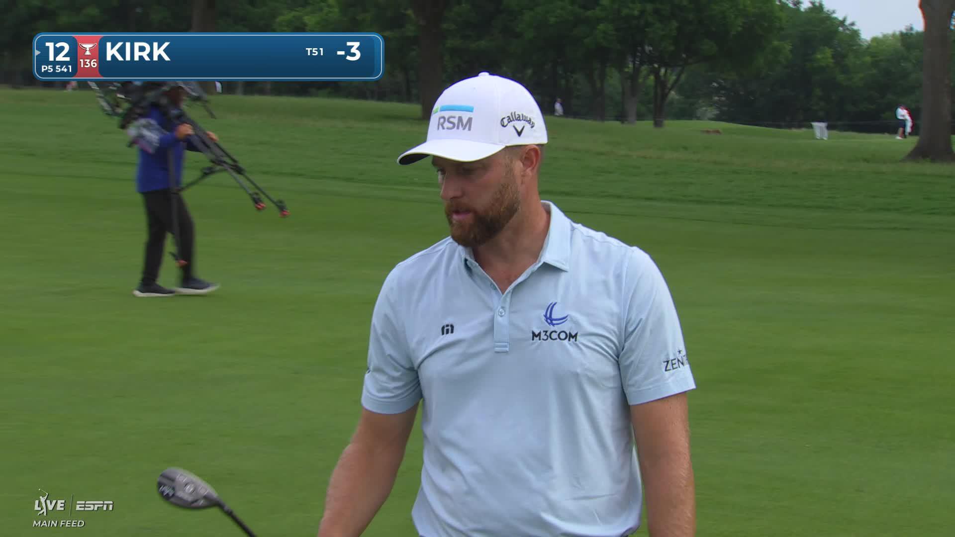 Chris Kirk reaches par-5 No. 12 in two, makes birdie at THE CJ CUP