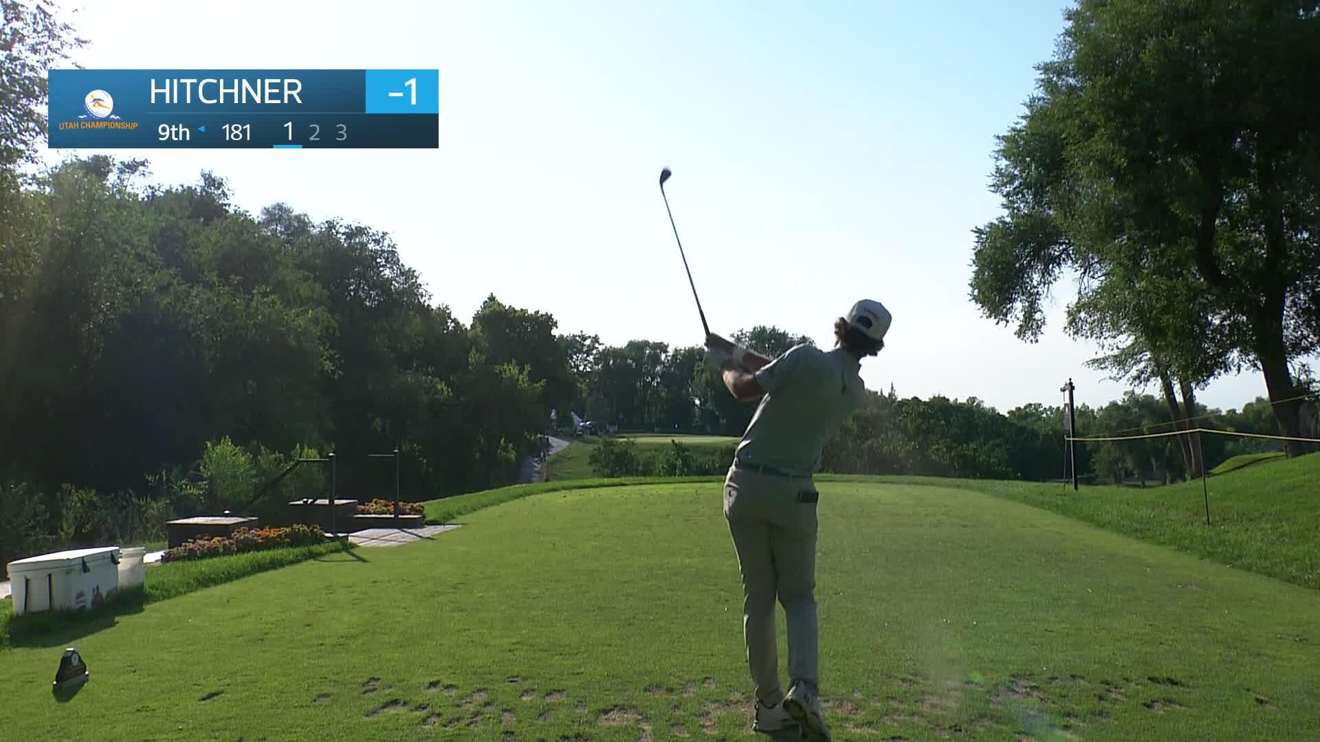 Derek Hitchner makes birdie on No. 9 at Utah Championship