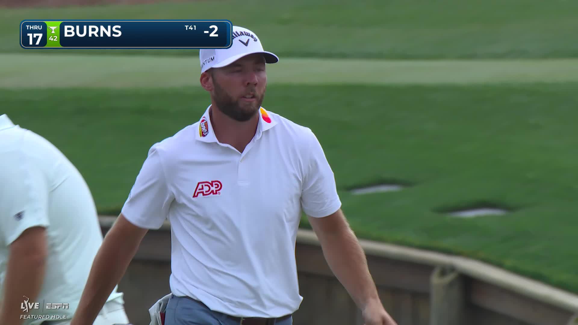 Sam Burns holes out 16-foot birdie putt on No. 17 at THE PLAYERS