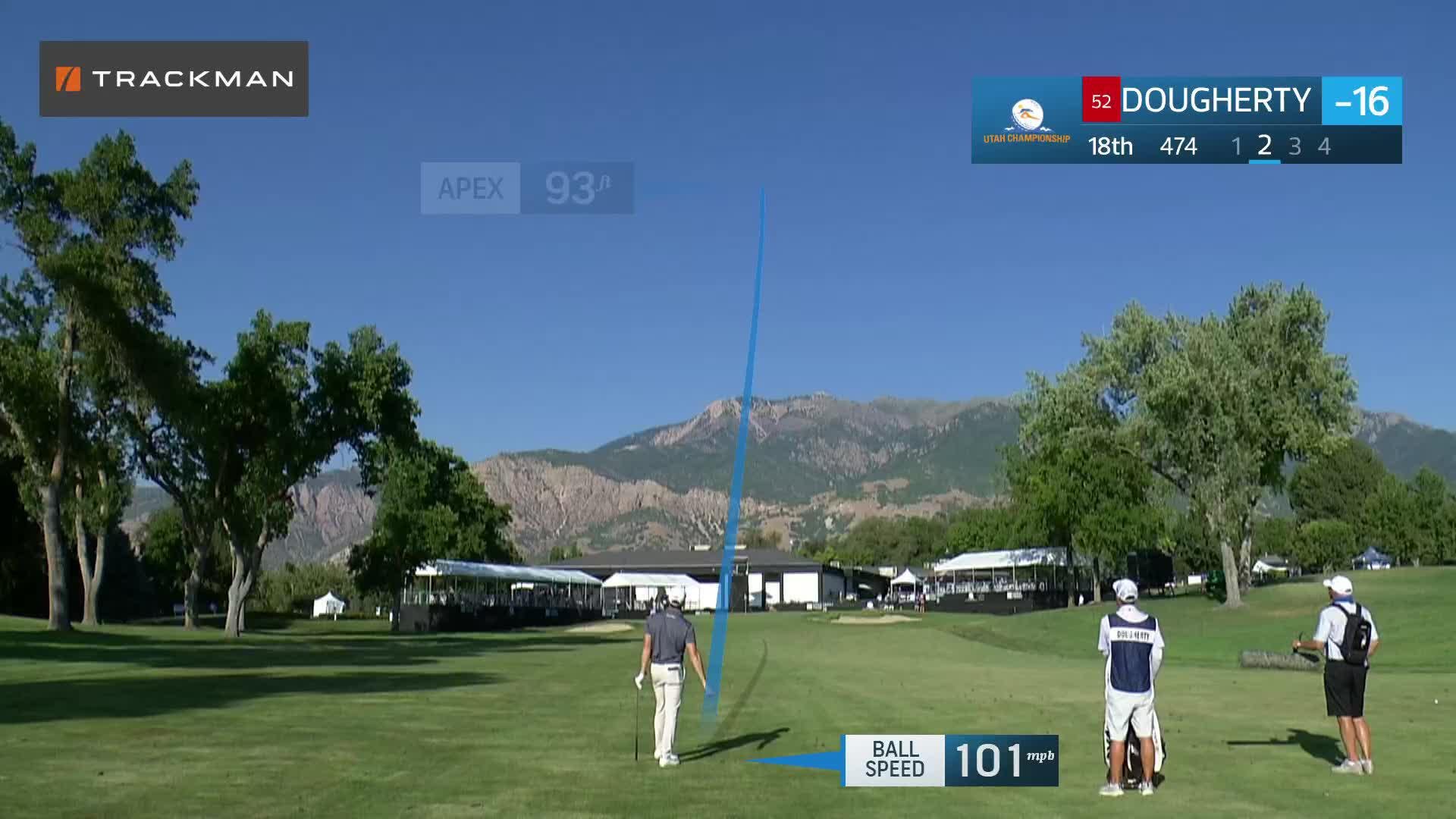 Kevin Dougherty makes birdie on No. 18 at Utah Championship