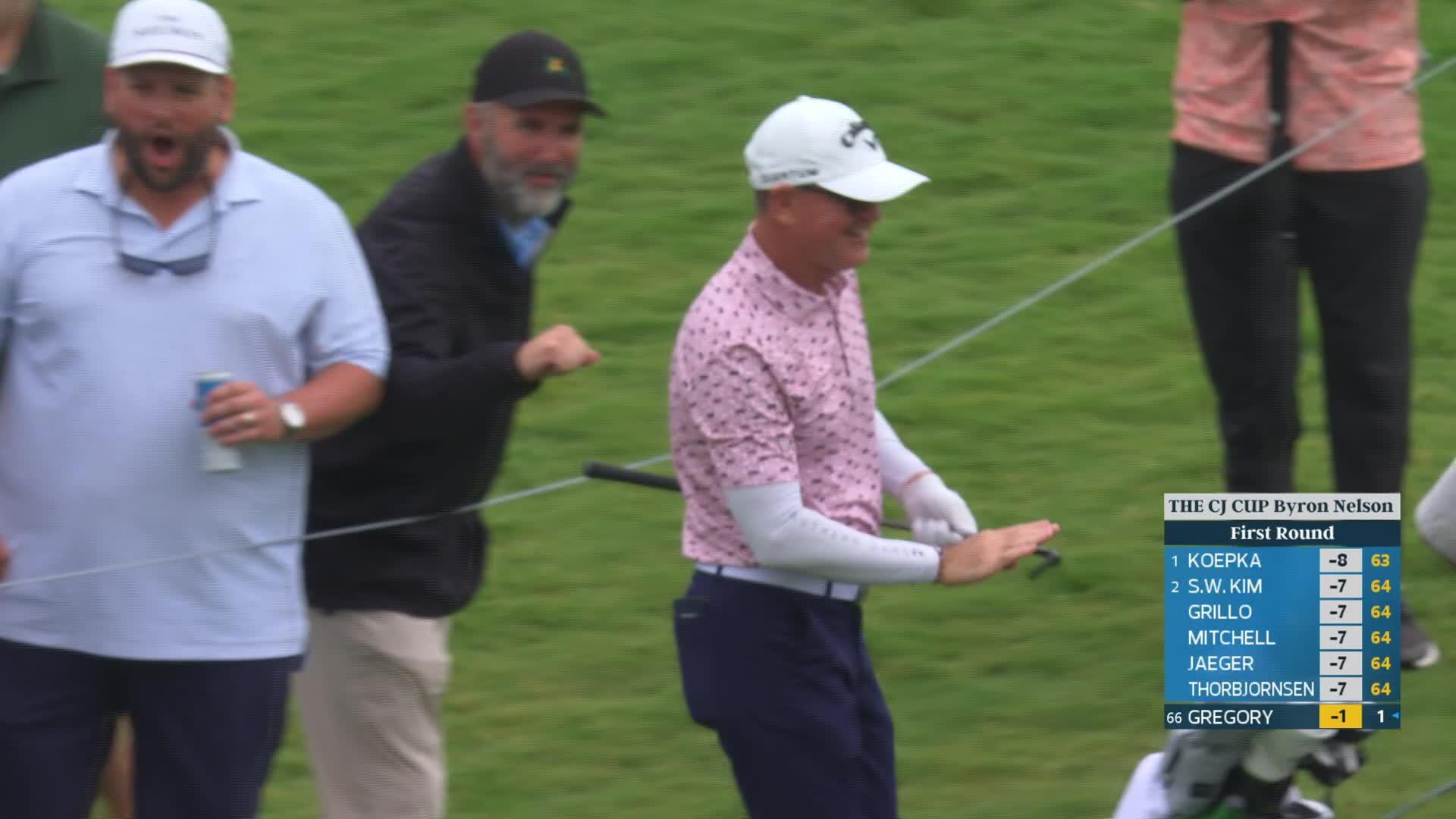 Greg Gregory holes out for birdie on No. 10 at THE CJ CUP