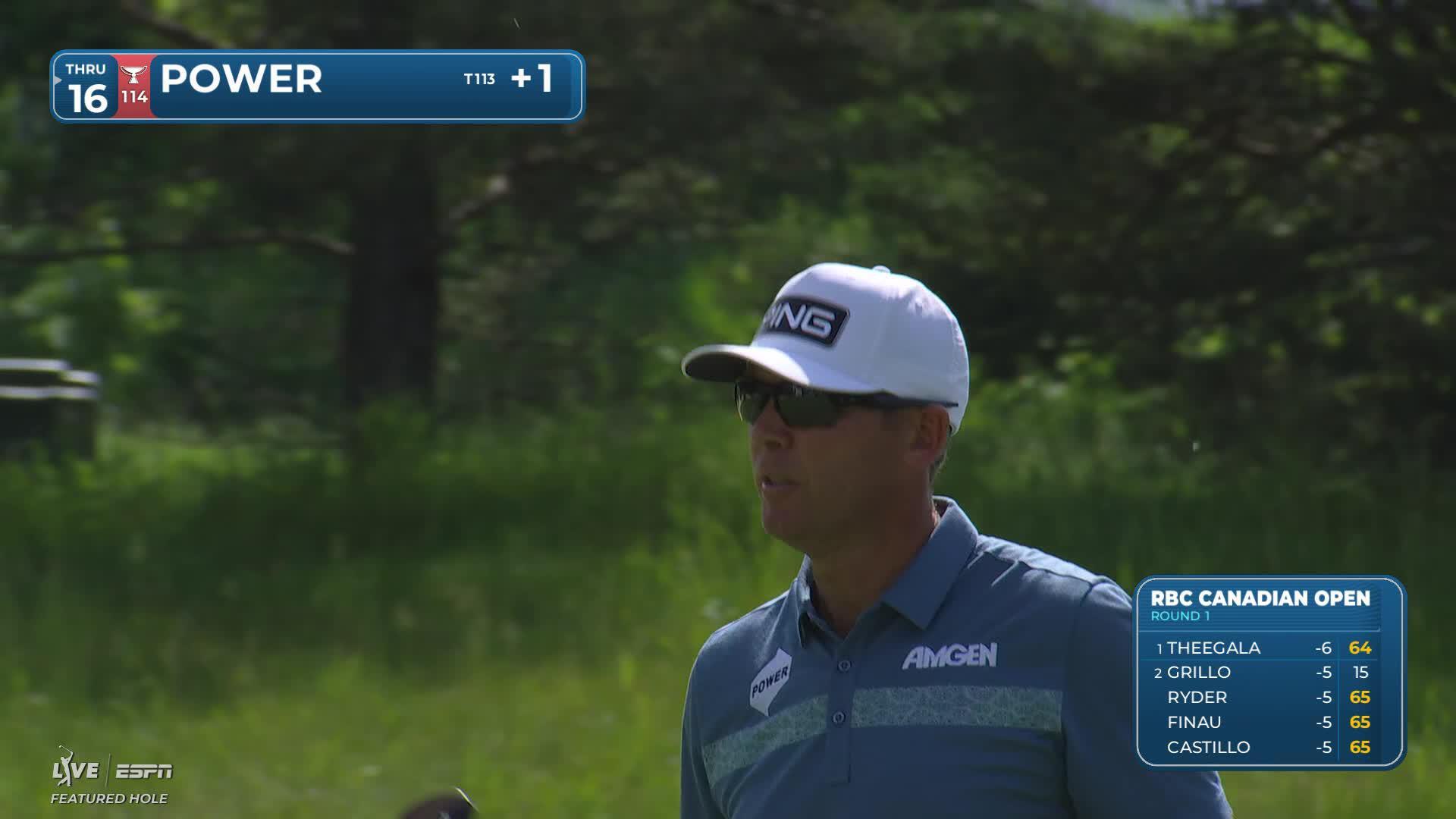 Seamus Power sinks 36-foot birdie putt on No. 16 at RBC Canadian