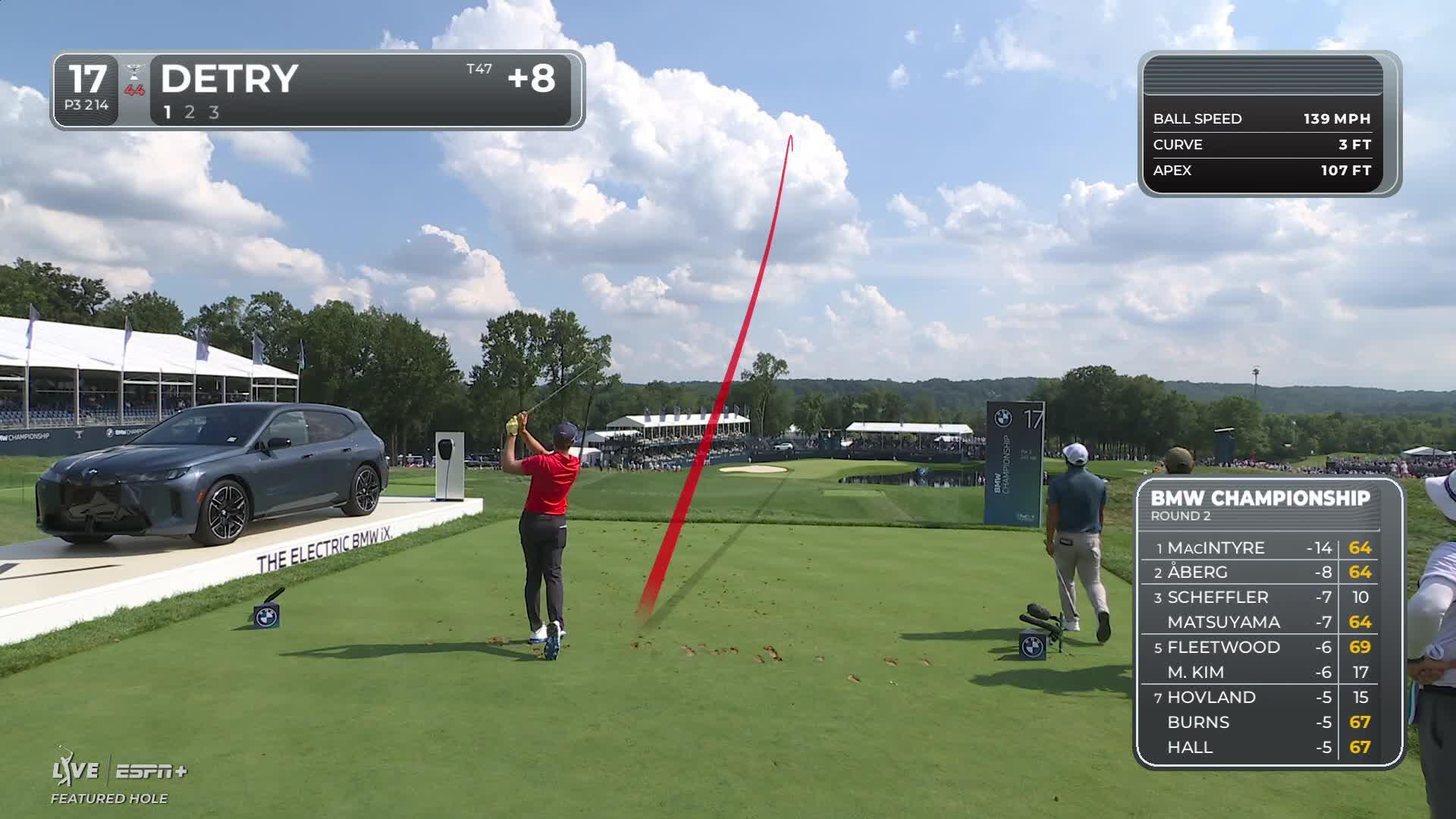 Thomas Detry makes birdie on No. 17 at BMW Championship