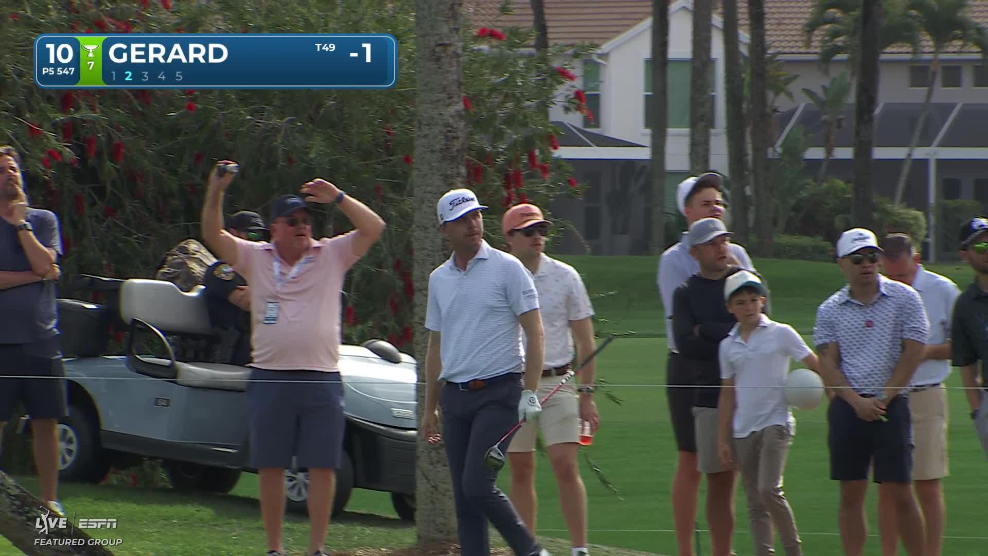 Ryan Gerard sinks 6-foot birdie putt on No. 10 at Cognizant Classic