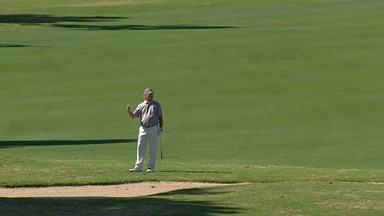 John Cook finds nothing but net with his approach at Tucson Conquistadores