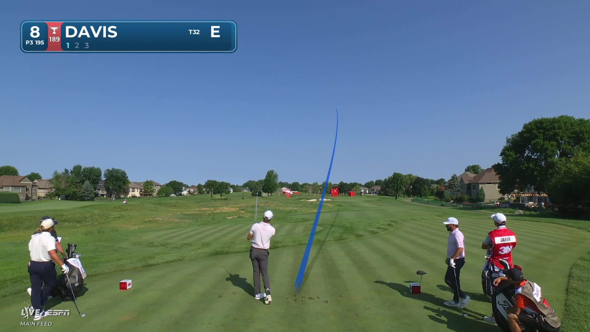 Cam Davis nearly aces No. 8, sets up birdie at 3M Open