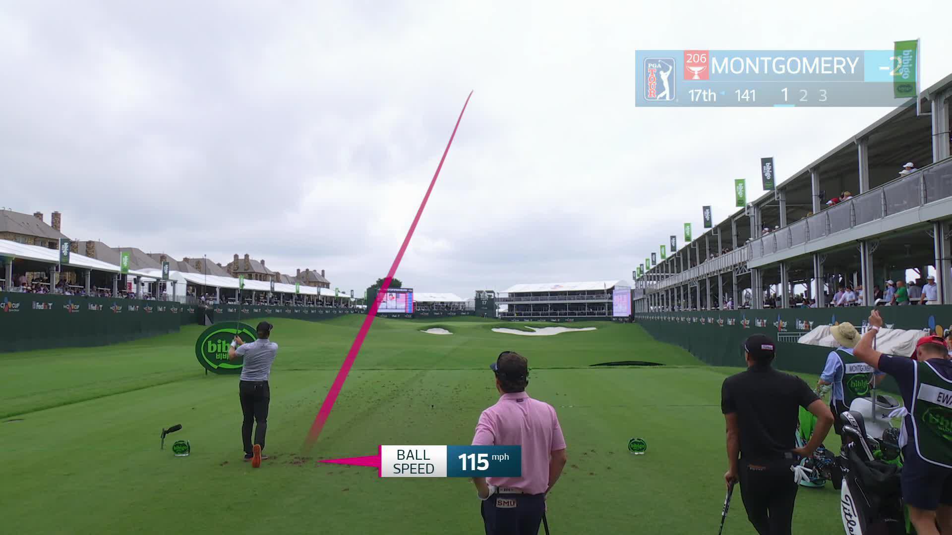Taylor Montgomery makes birdie on No. 17 at THE CJ CUP