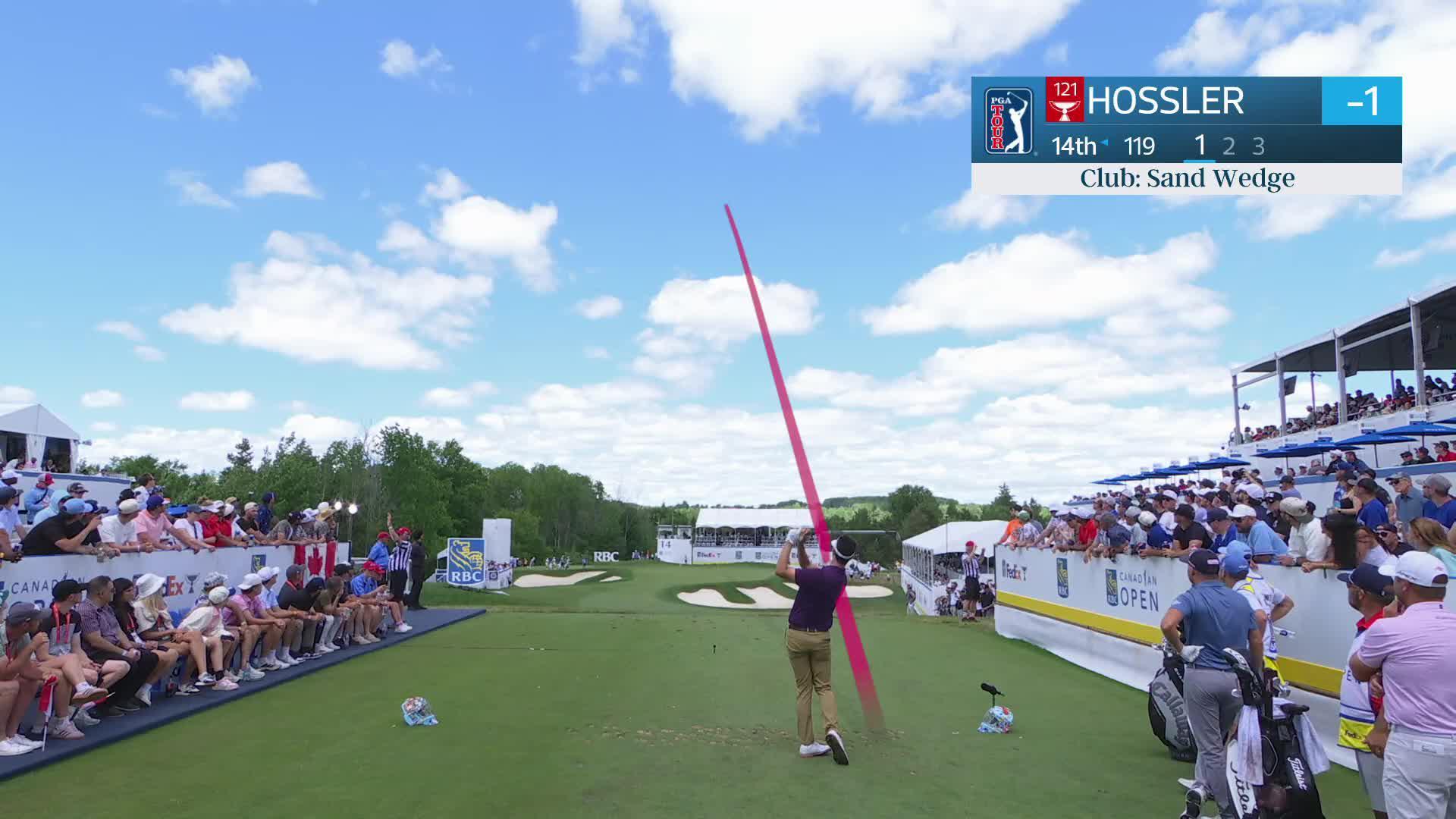 Beau Hossler hits tee shot to 5 feet, sets up birdie on No. 14 at RBC Canadian