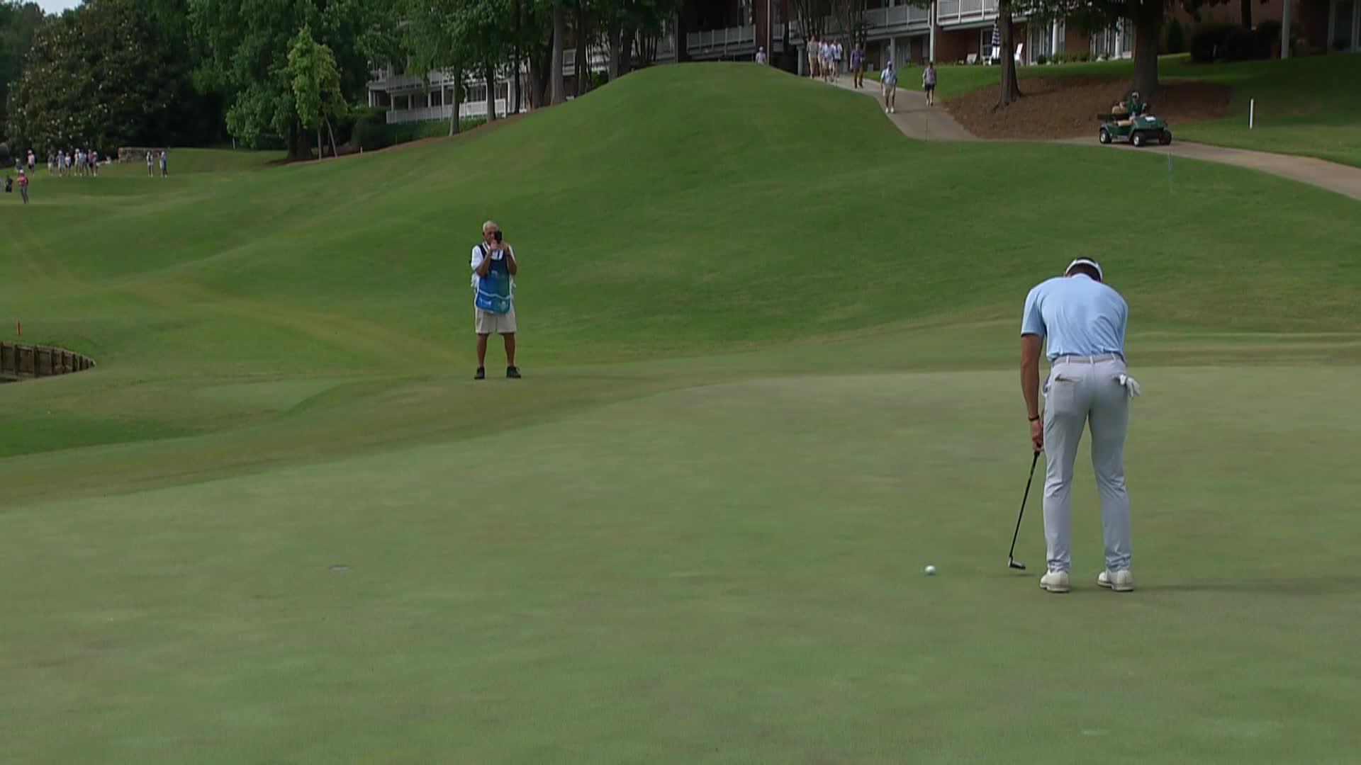 Hunter Eichhorn makes birdie on No. 11 at BMW Charity Pro-Am