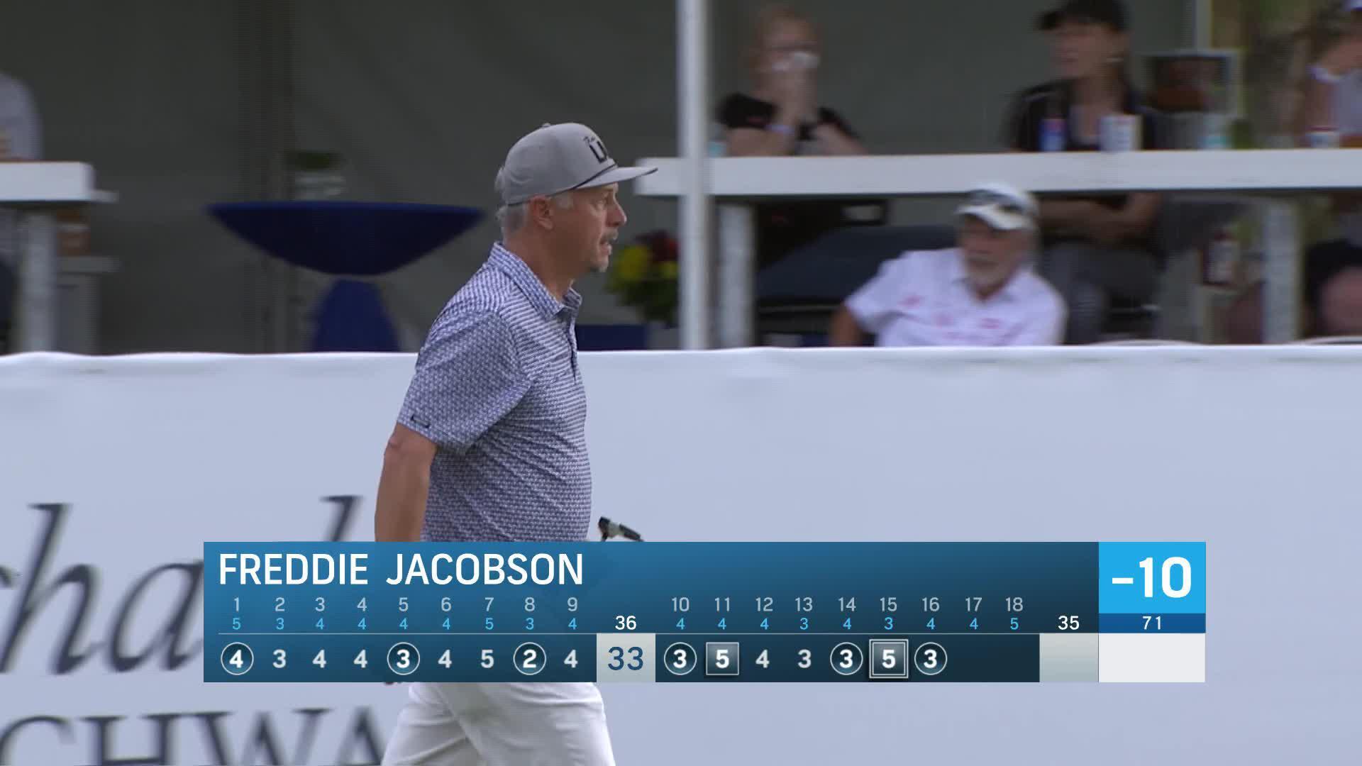 Freddie Jacobson makes birdie on No. 16 at Charles Schwab Cup Championship