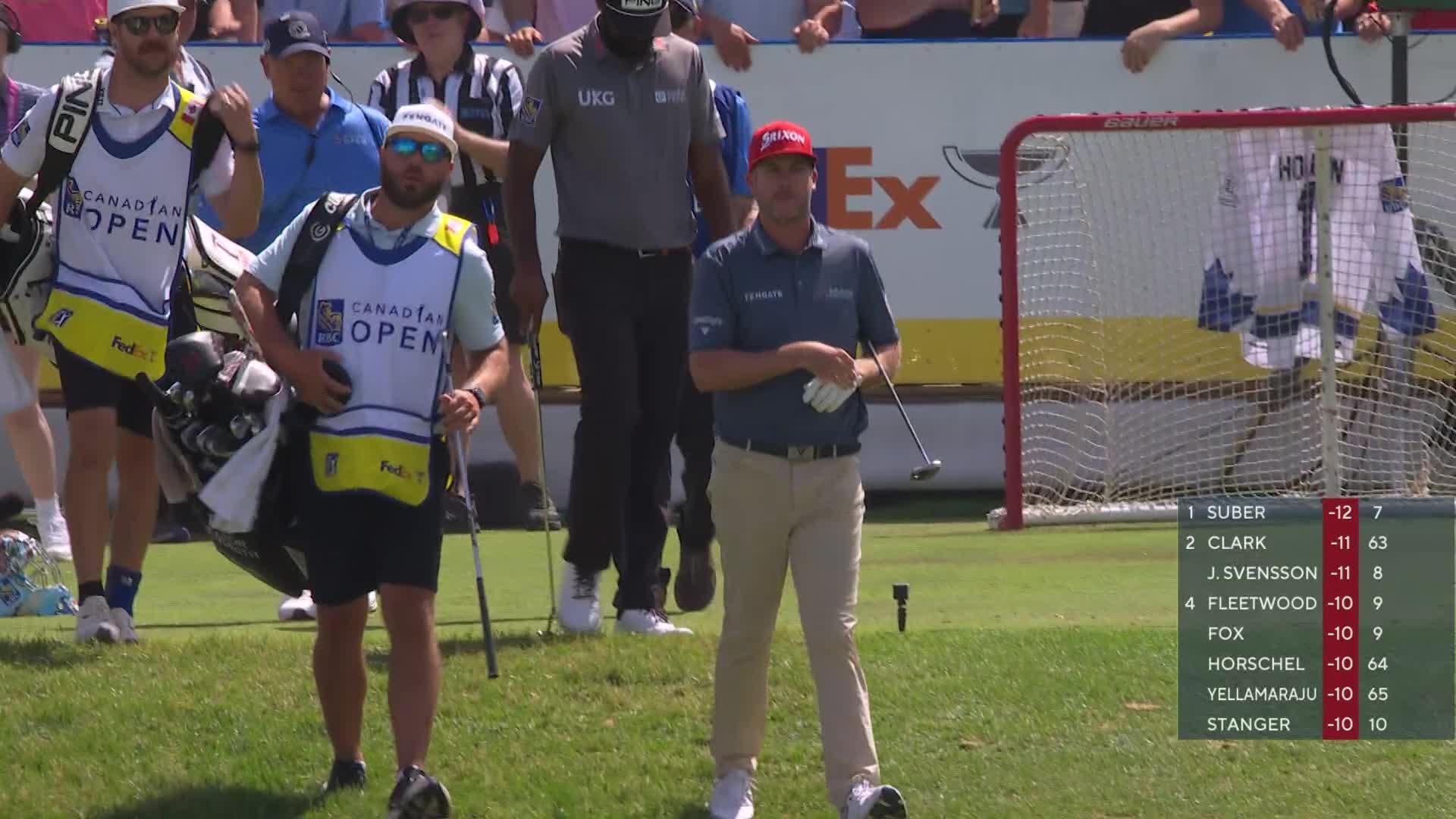Taylor Pendrith hits tee shot to 1 foot, sets up birdie on No. 14 at RBC Canadian