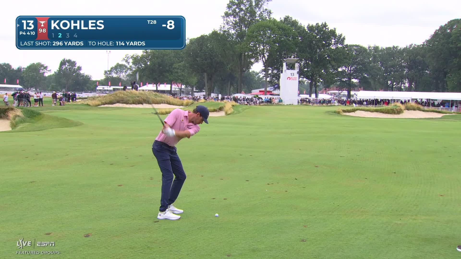Ben Kohles holes 28-foot shot for birdie on No. 13 at Rocket Classic