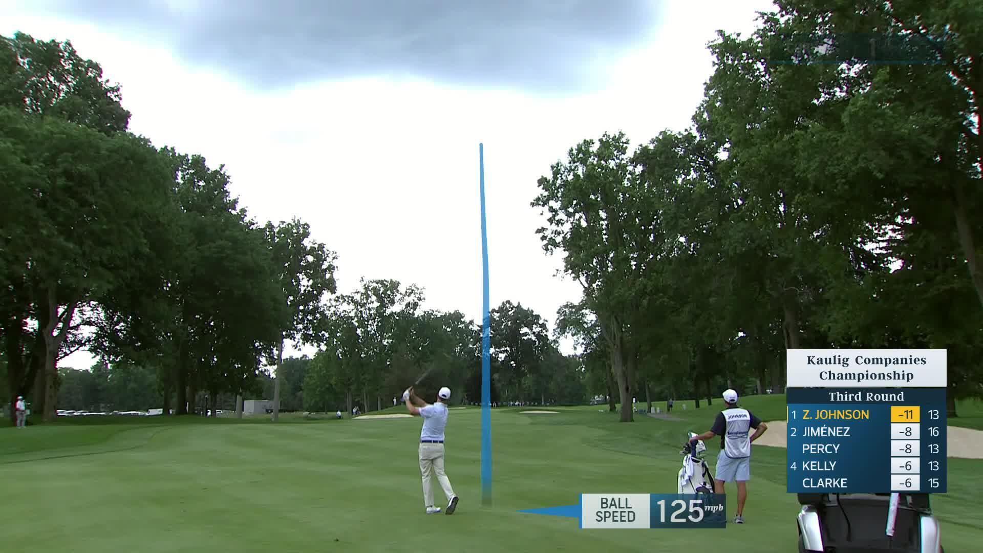 Zach Johnson makes birdie on No. 14 at Kaulig Companies Championship