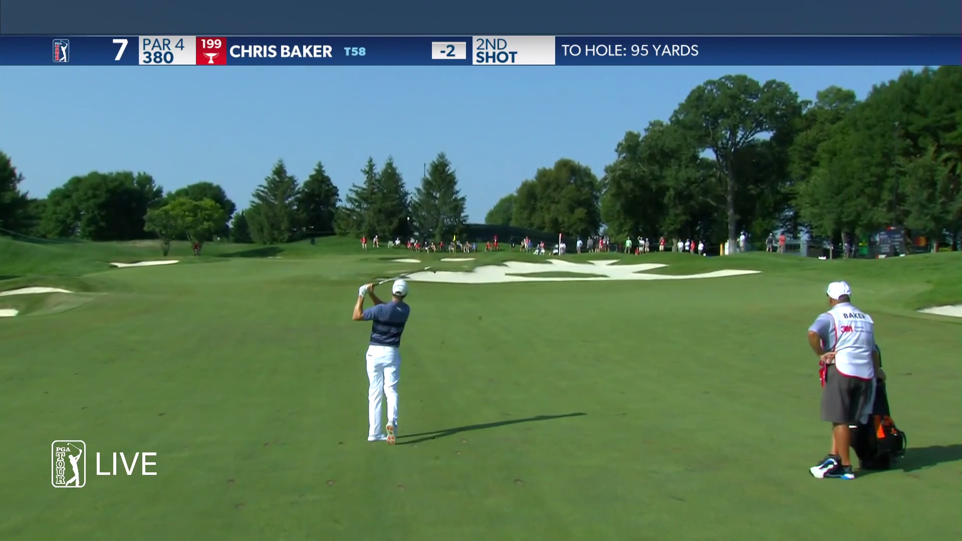 Chris Baker dials in approach to set up birdie at 3M Open