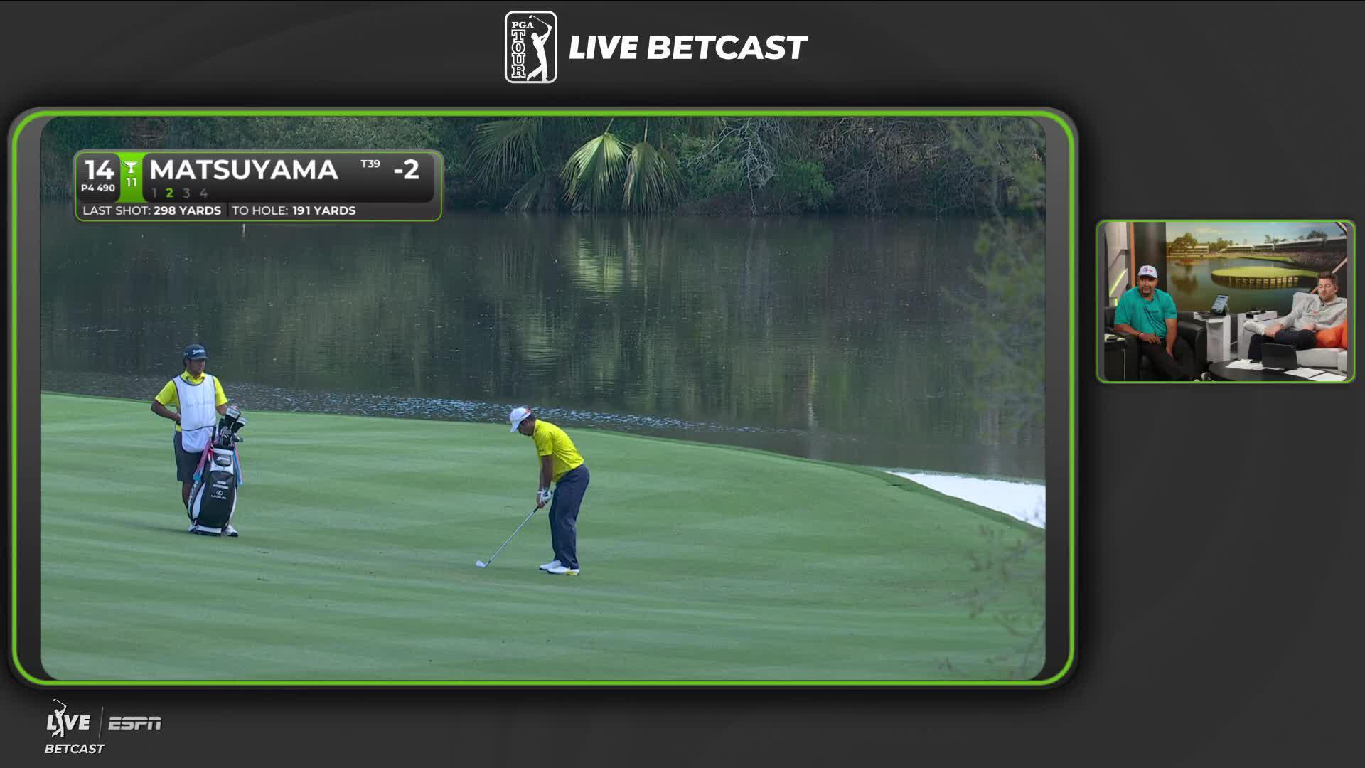 Hideki Matsuyama pours in 25-foot birdie putt on No. 14 at THE PLAYERS