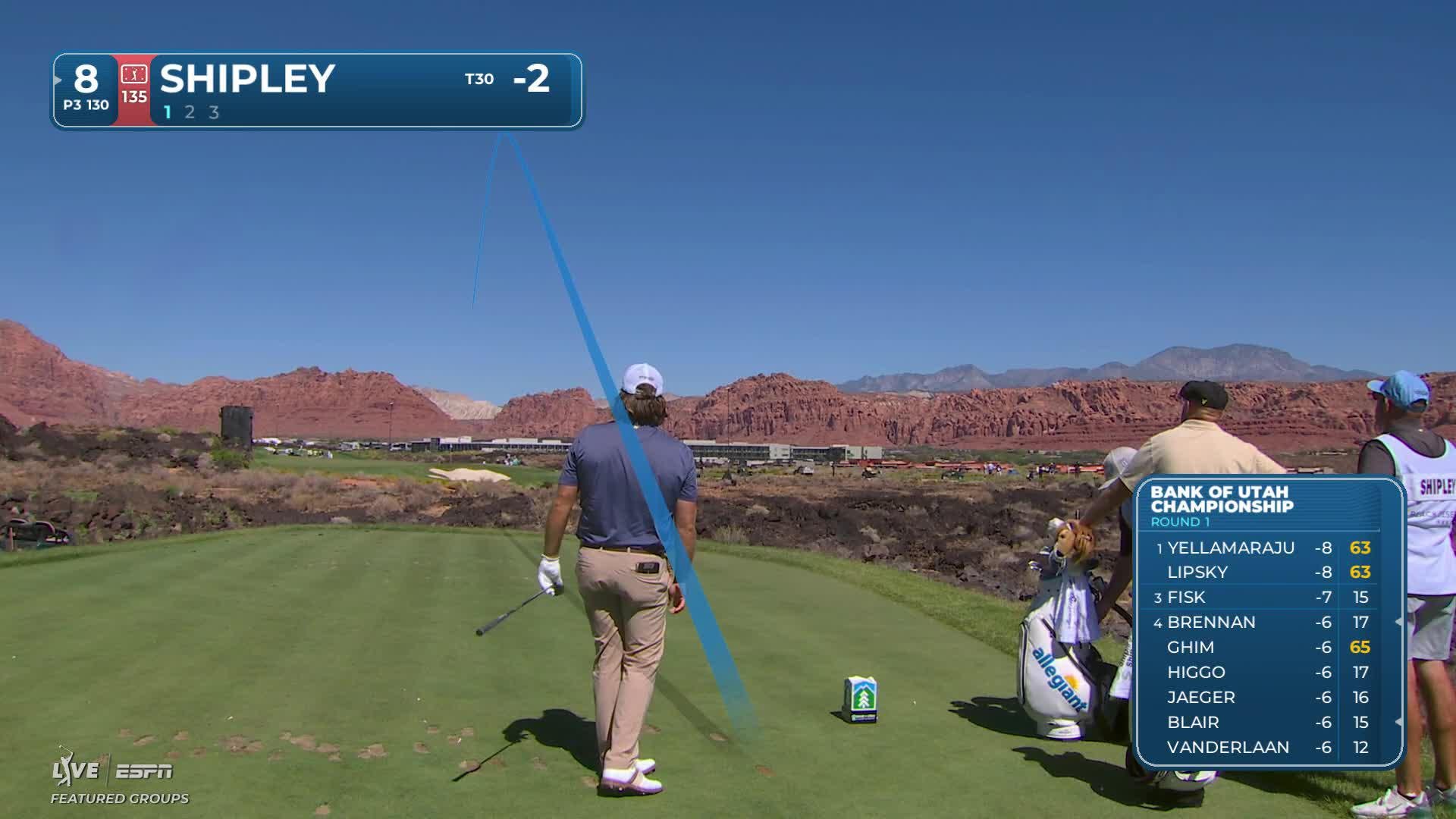 Neal Shipley sinks 14-foot putt for birdie on No. 8 at Bank of Utah