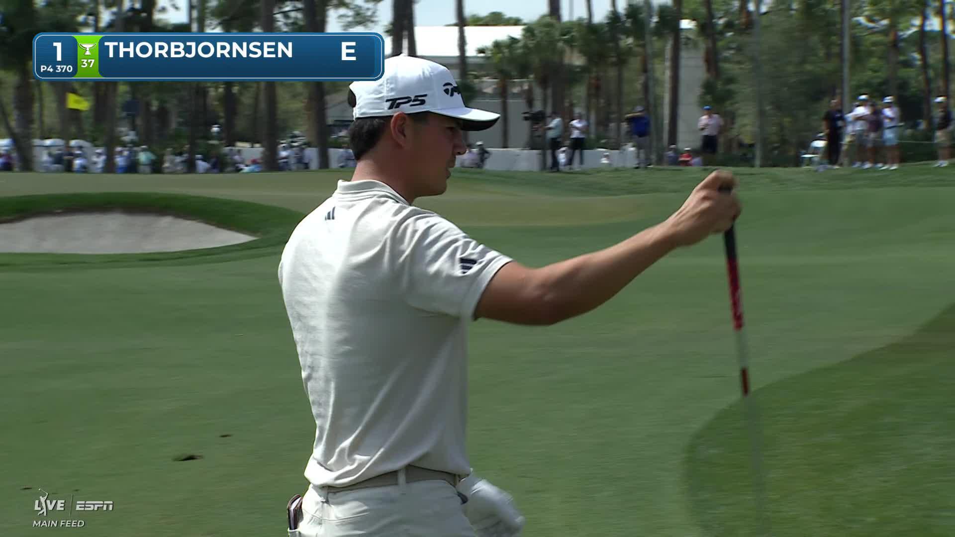 Michael Thorbjornsen hits 125-yard approach to 5 feet, sets up birdie on No. 1 at Cognizant Classic