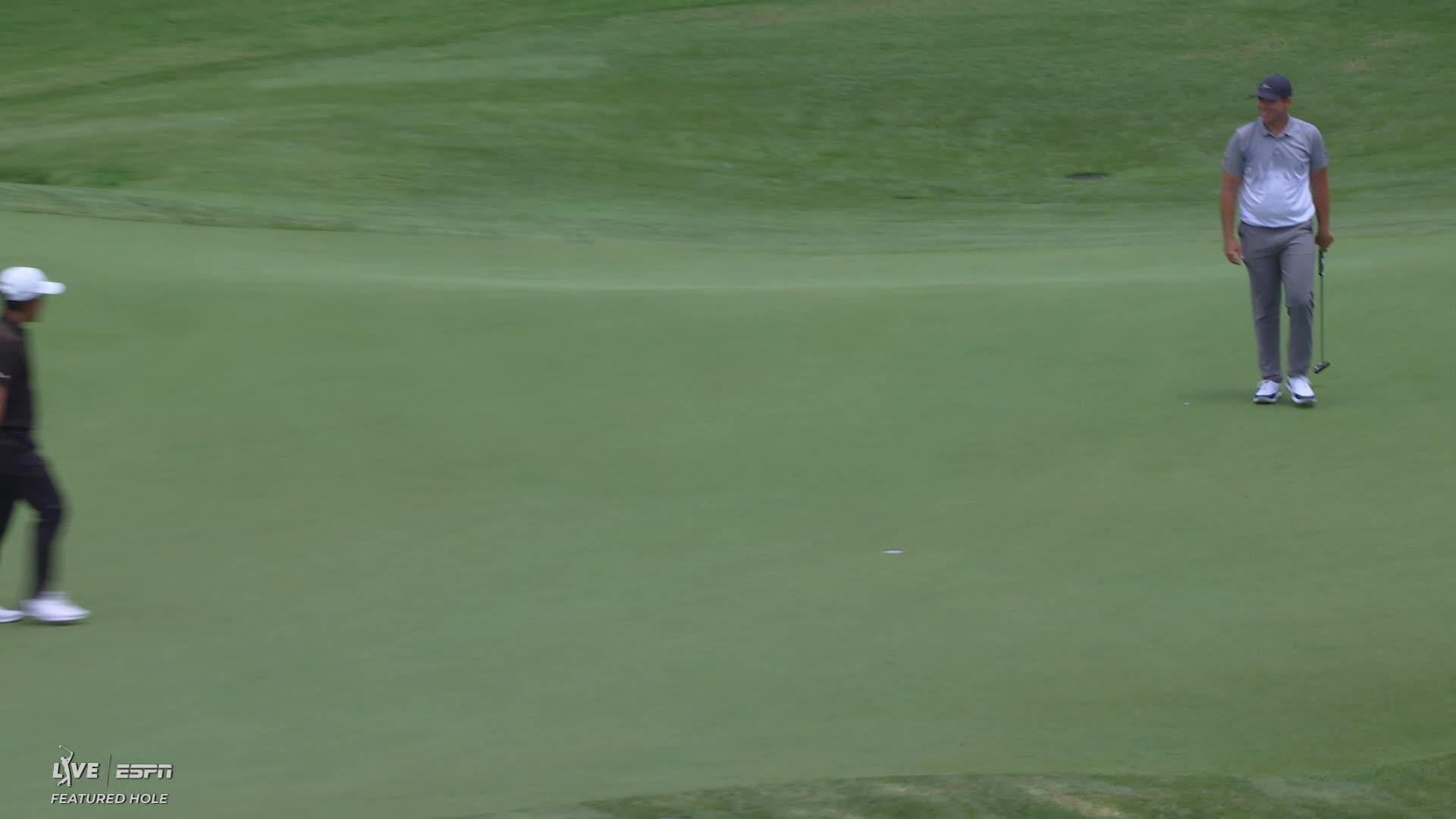 Takumi Kanaya sinks 22-foot birdie putt on No. 17 at THE CJ CUP