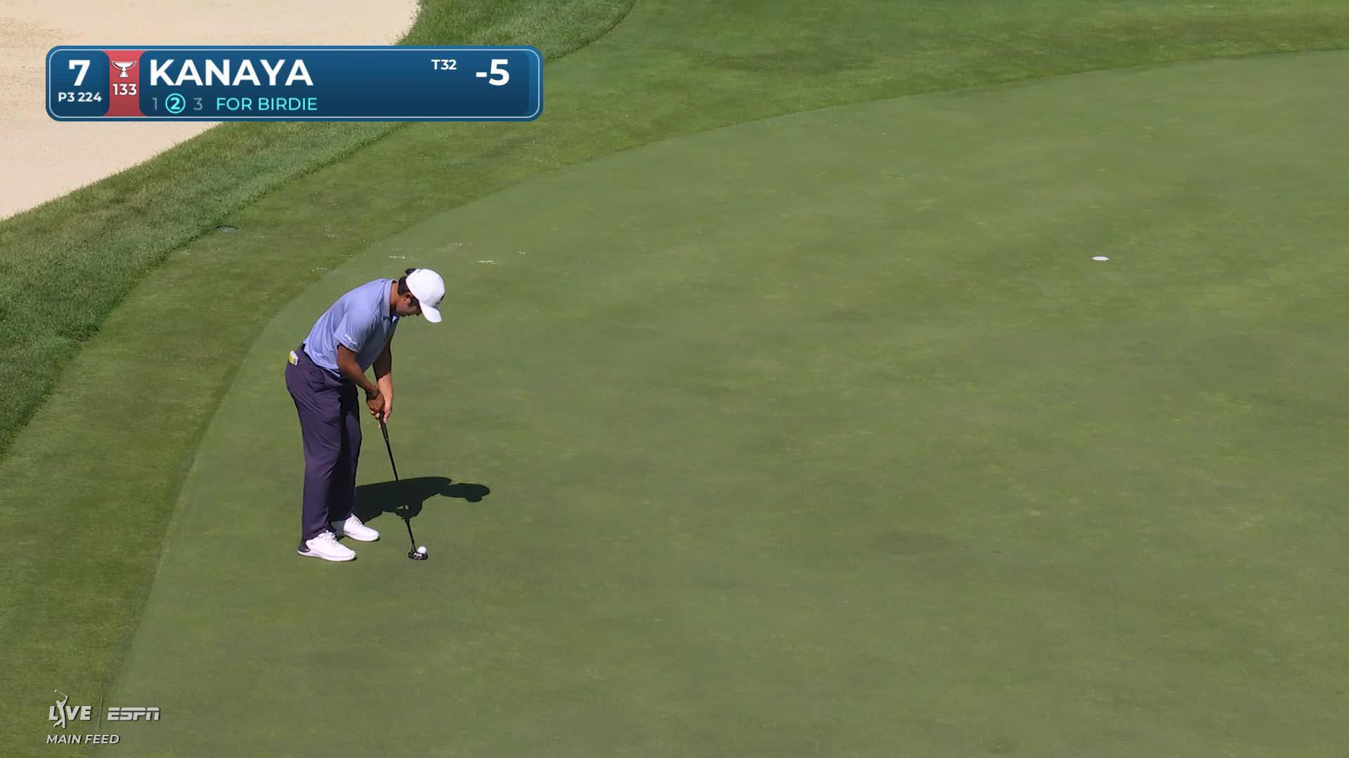 Takumi Kanaya sinks 26-foot birdie putt on No. 7 at RBC Canadian