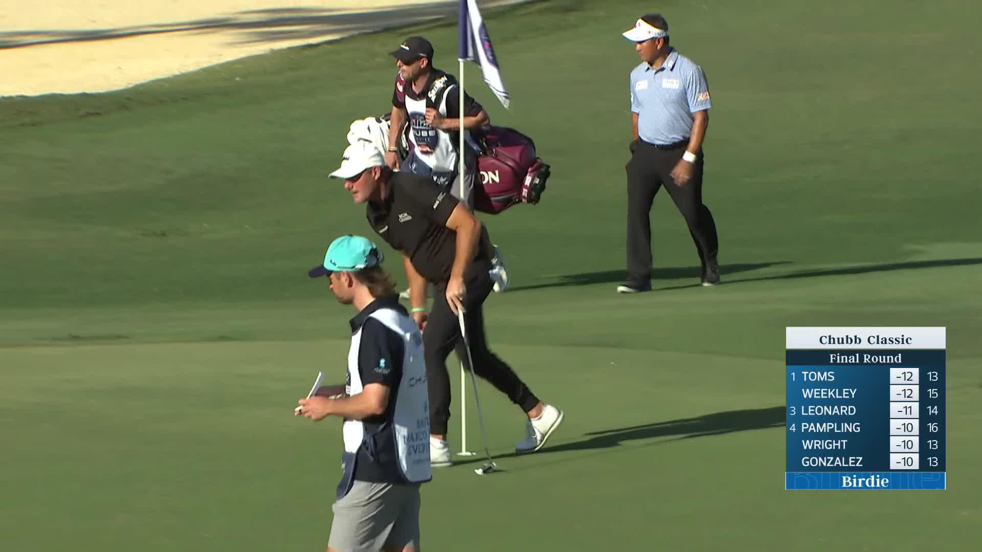 Alex Cejka makes birdie on No. 15 at Chubb Classic