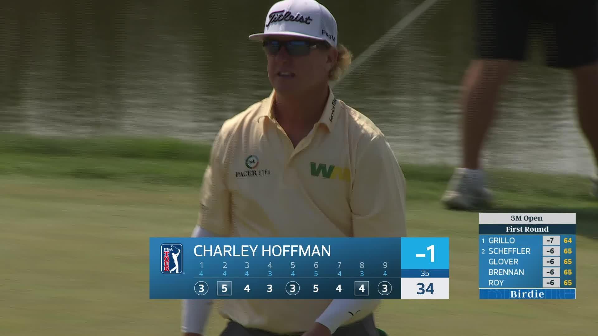 Charley Hoffman's 228-yard approach sets up birdie on No. 9 at 3M Open
