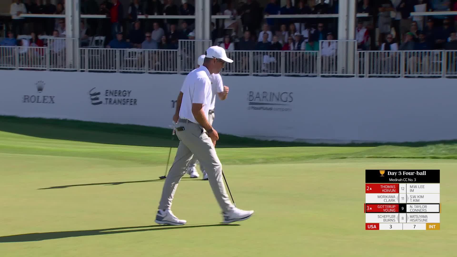 Corey Connors makes birdie on No. 10 at the 2026 Presidents Cup