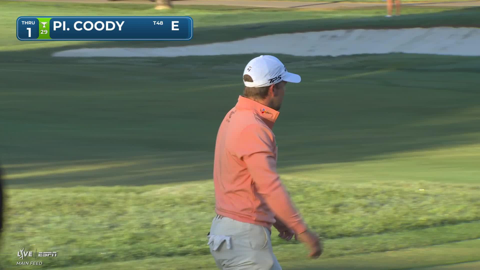 Pierceson Coody sinks 4-foot birdie putt on No. 1 at Valspar