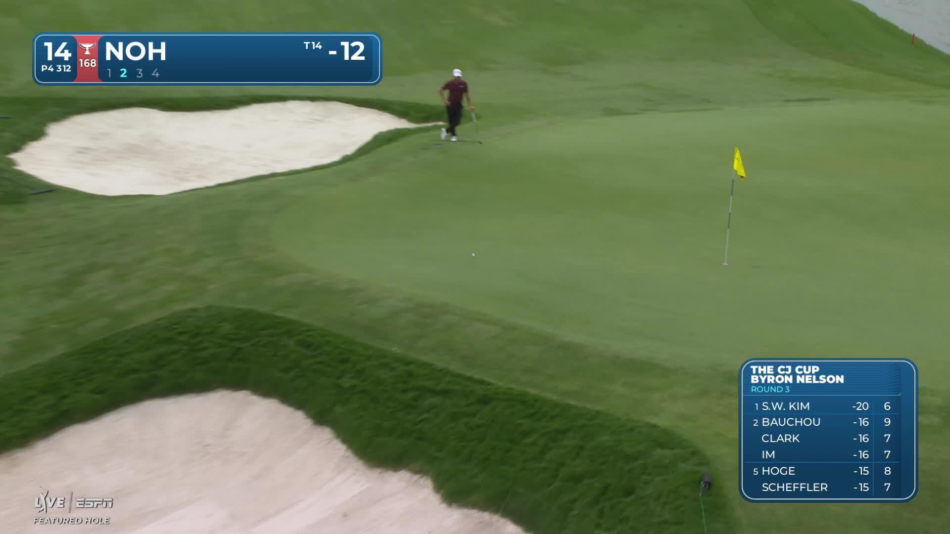 S.Y. Noh sinks 5-foot birdie putt on No. 14 at THE CJ CUP