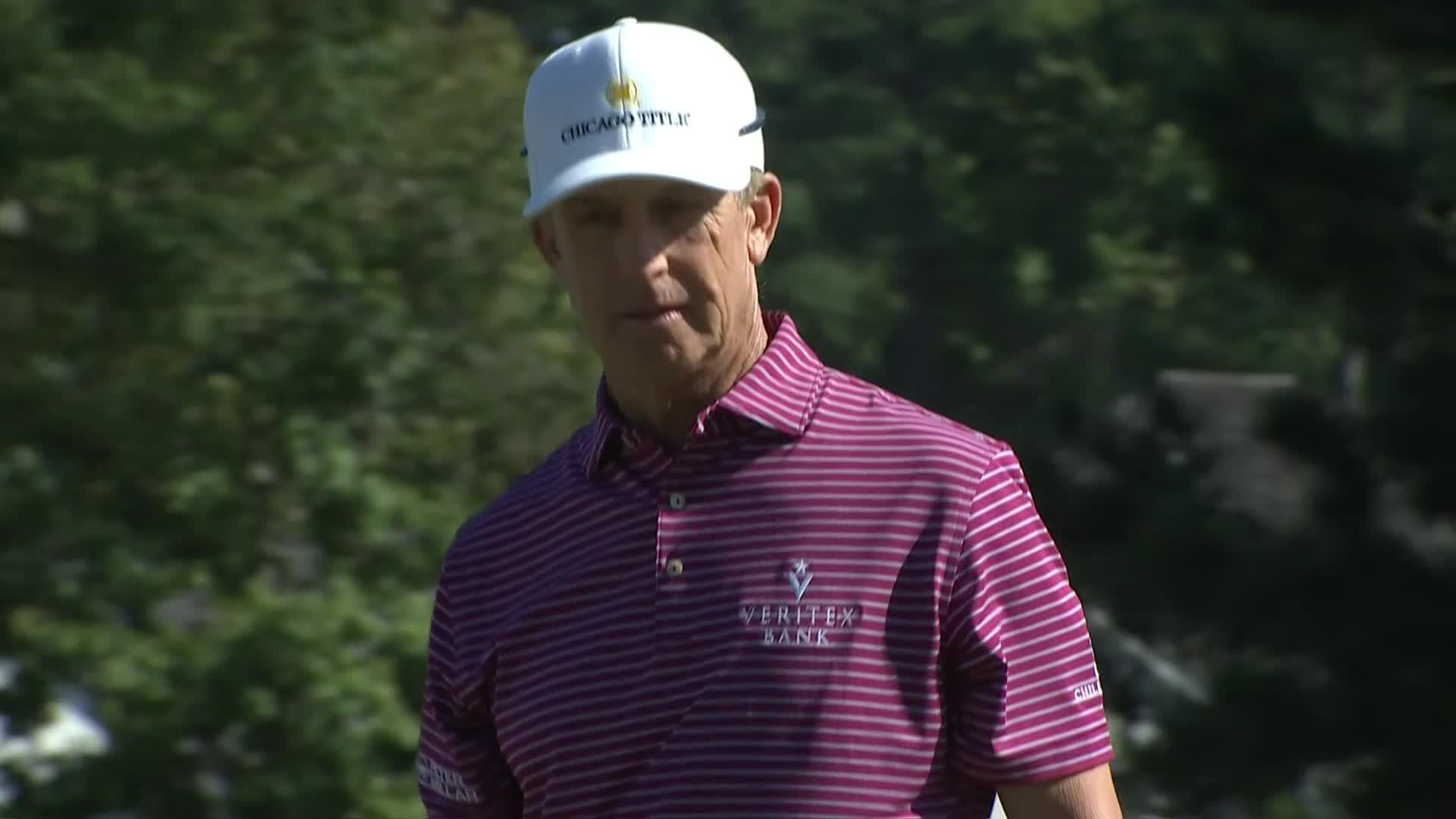 David Toms rolls in putt for birdie at SAS Champ
