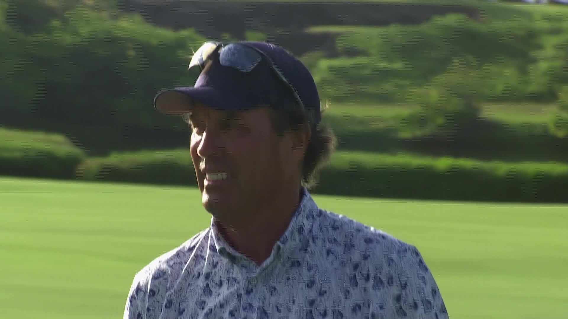 Stephen Ames makes birdie on No. 18 at Mitsubishi Electric Championship at Hualalai