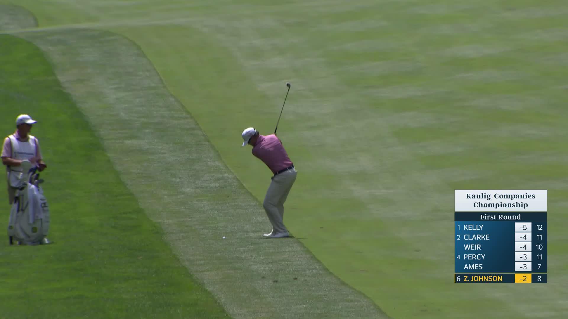 Zach Johnson makes birdie on No. 9 at Kaulig Companies Championship