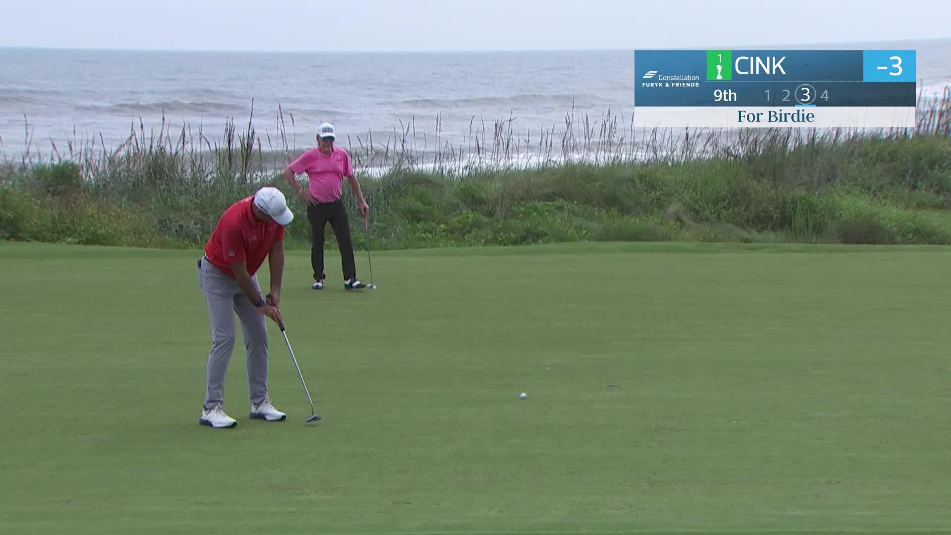 Stewart Cink makes birdie on No. 9 at Constellation FURYK & FRIENDS