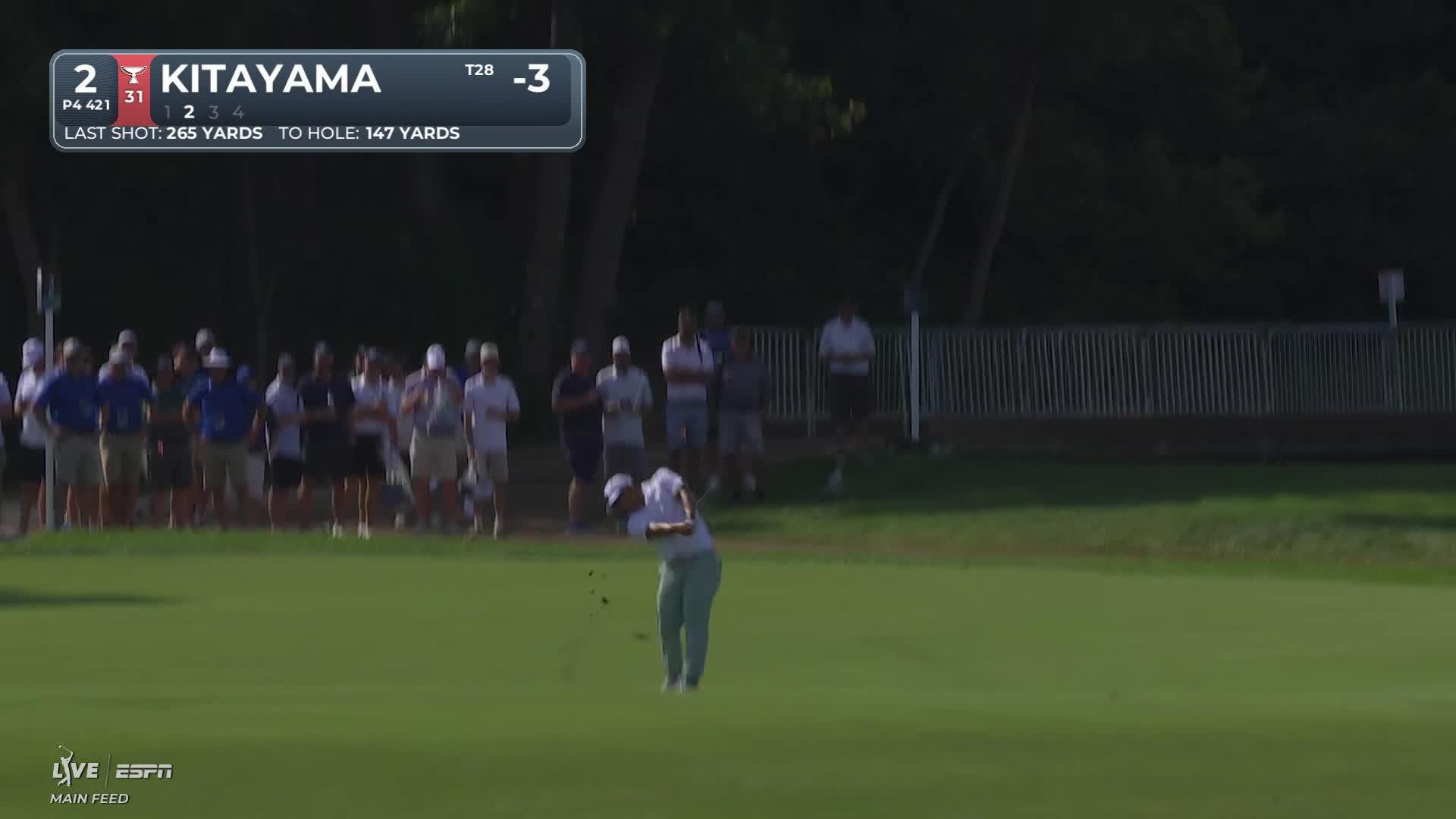 Kurt Kitayama's 145-yard approach sets up birdie on No. 2 at BMW Championship