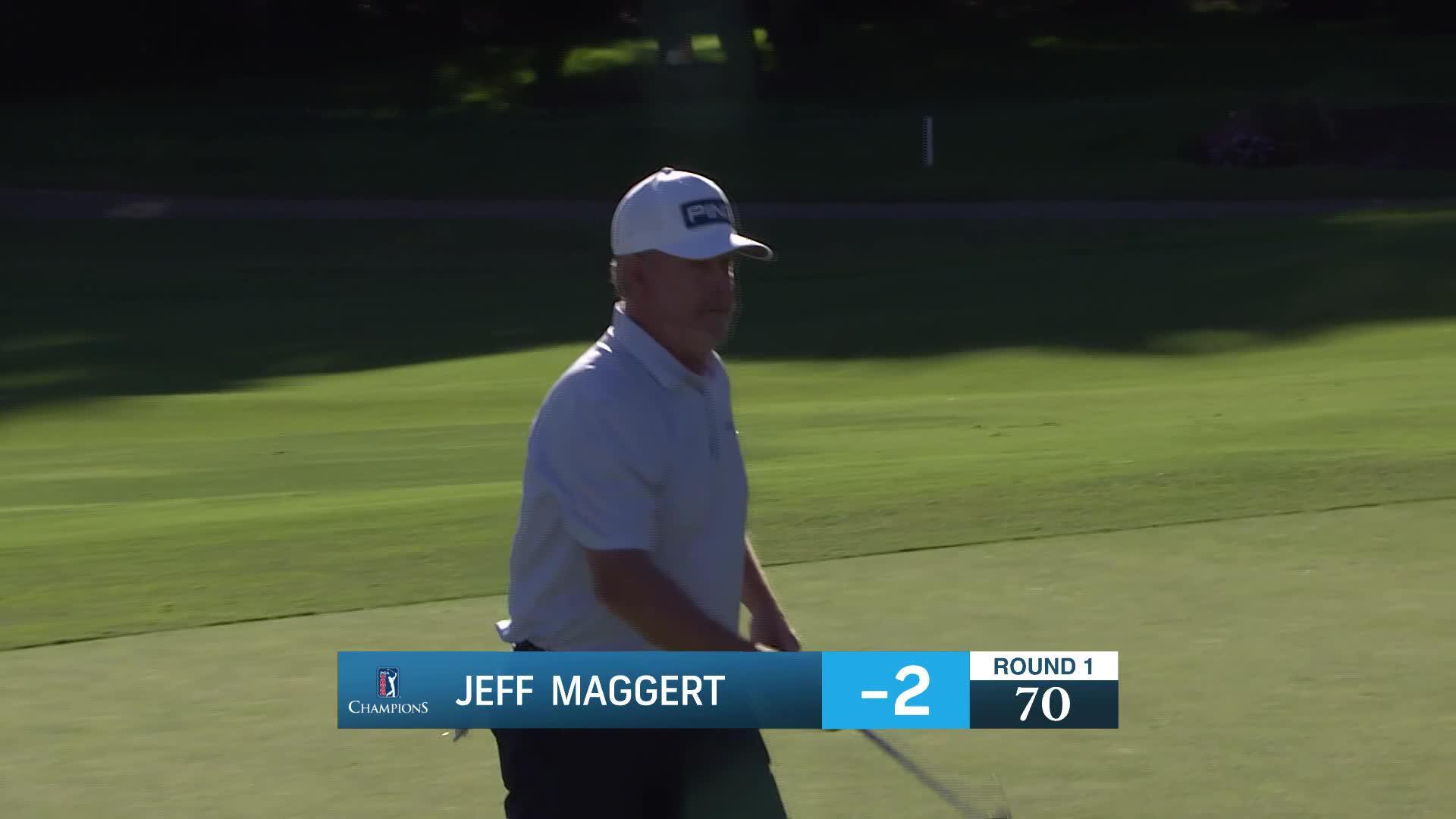 Jeff Maggert makes birdie on No. 9 at Dominion Energy Charity Classic