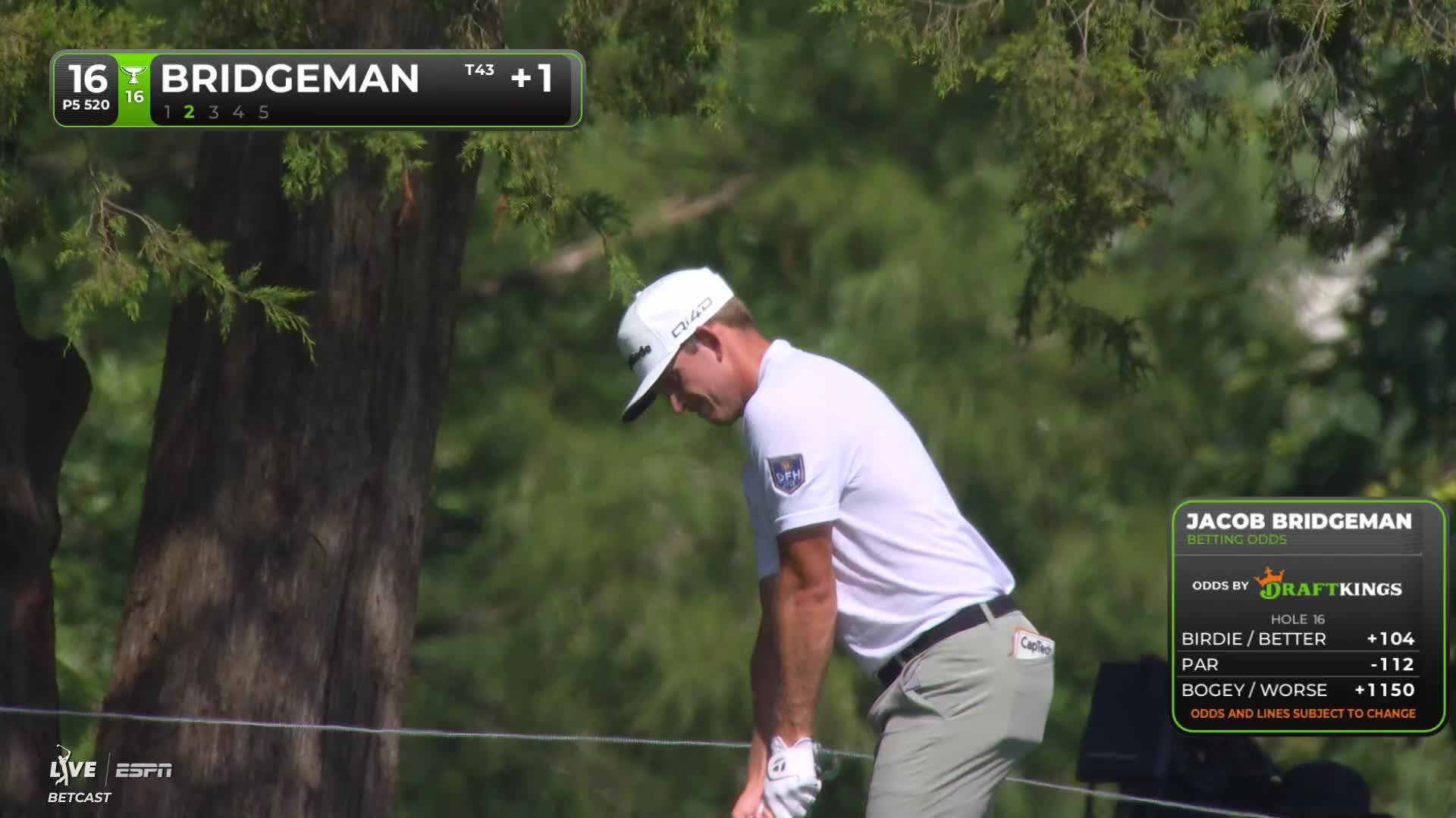 Jacob Bridgeman's 109-yard approach sets up birdie on No. 16 at FedEx St. Jude