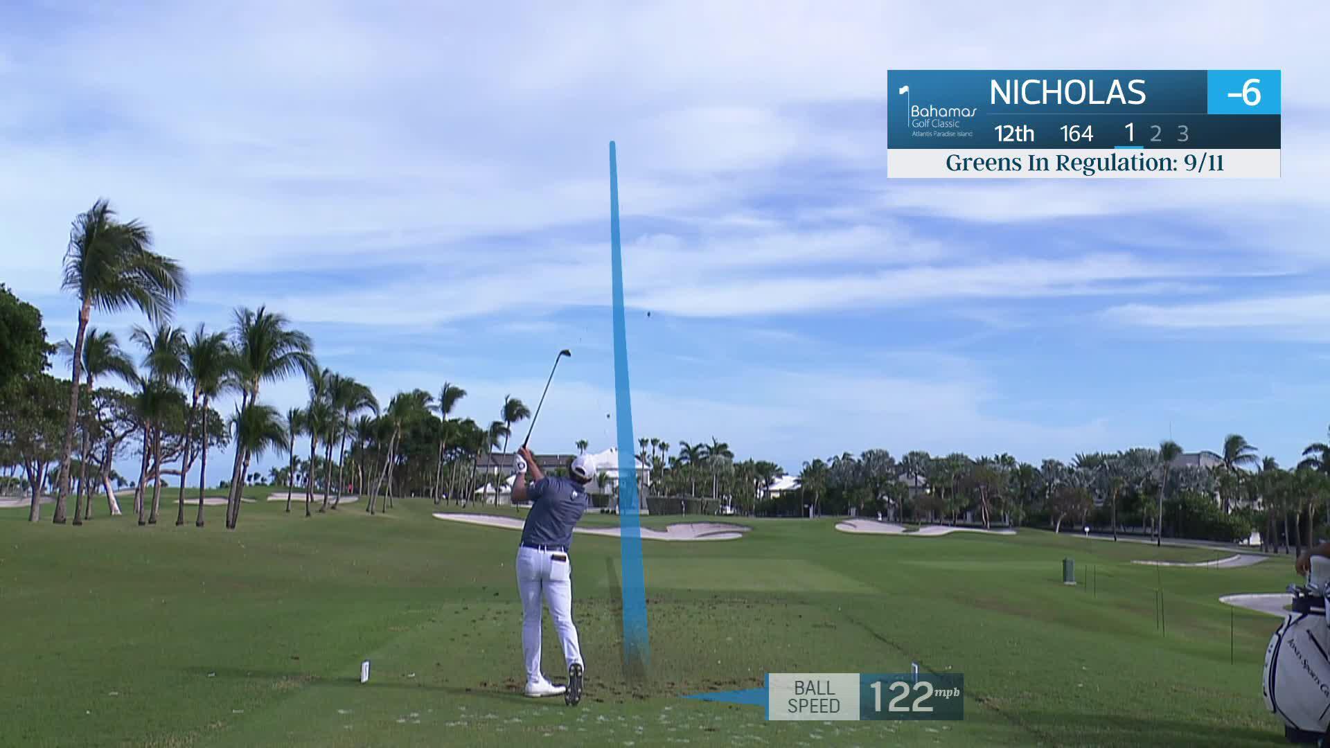 James Nicholas makes birdie on No. 12 at Bahamas Classic Atlantis