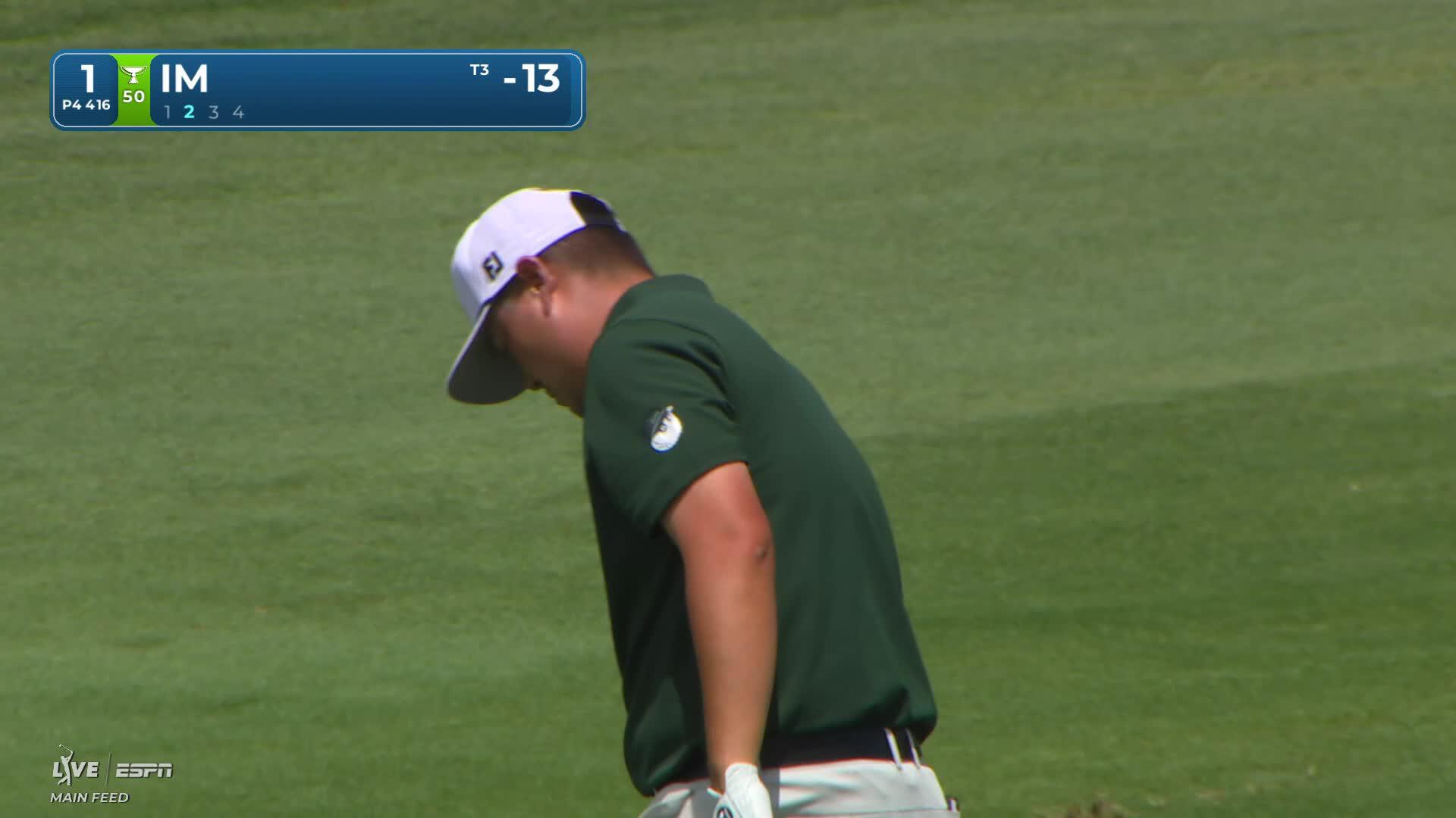 Sungjae Im holes 31-foot shot from rough for birdie on No. 1 at THE CJ CUP