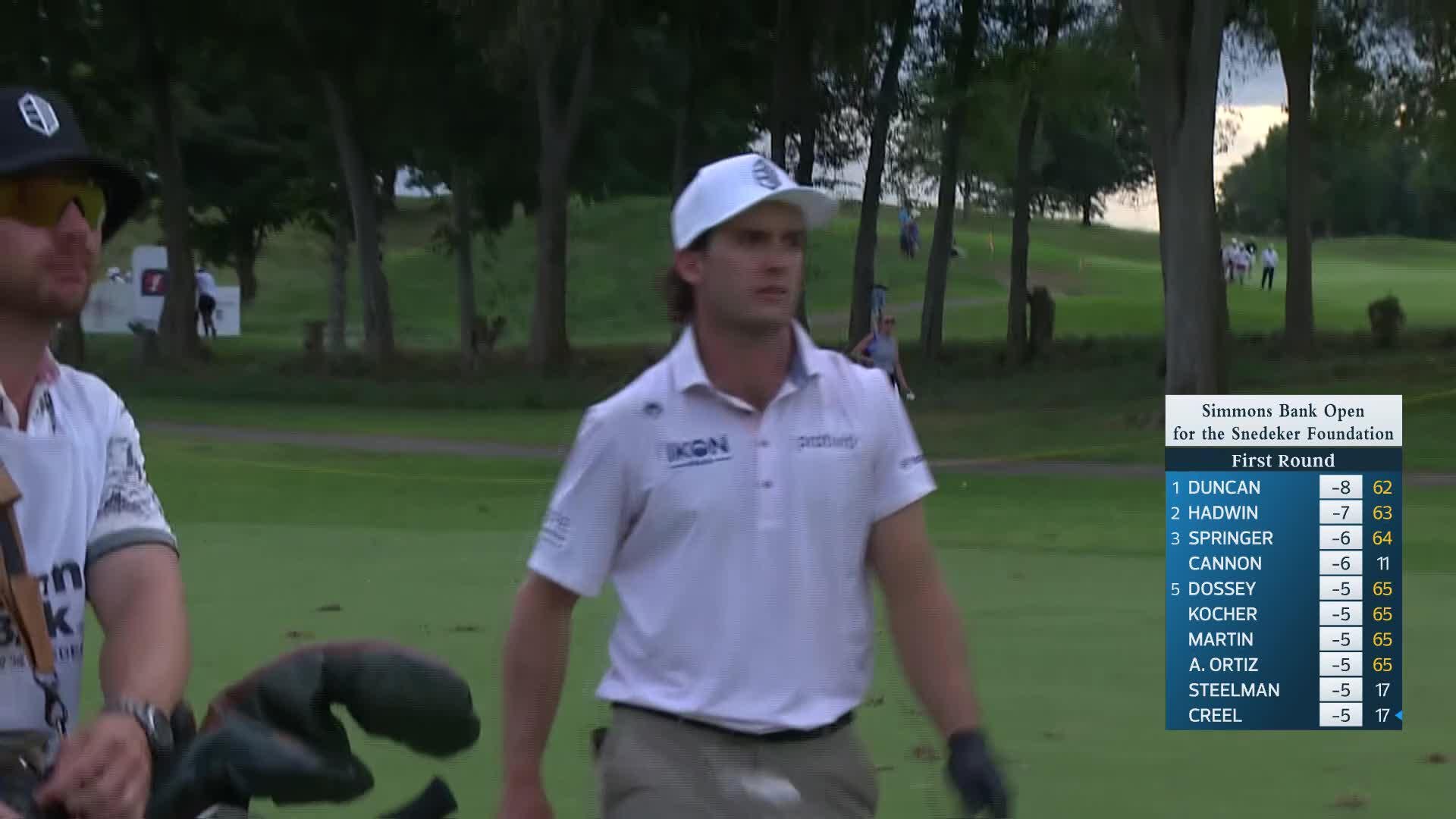 James Nicholas makes birdie on No. 13 at Simmons Bank Open
