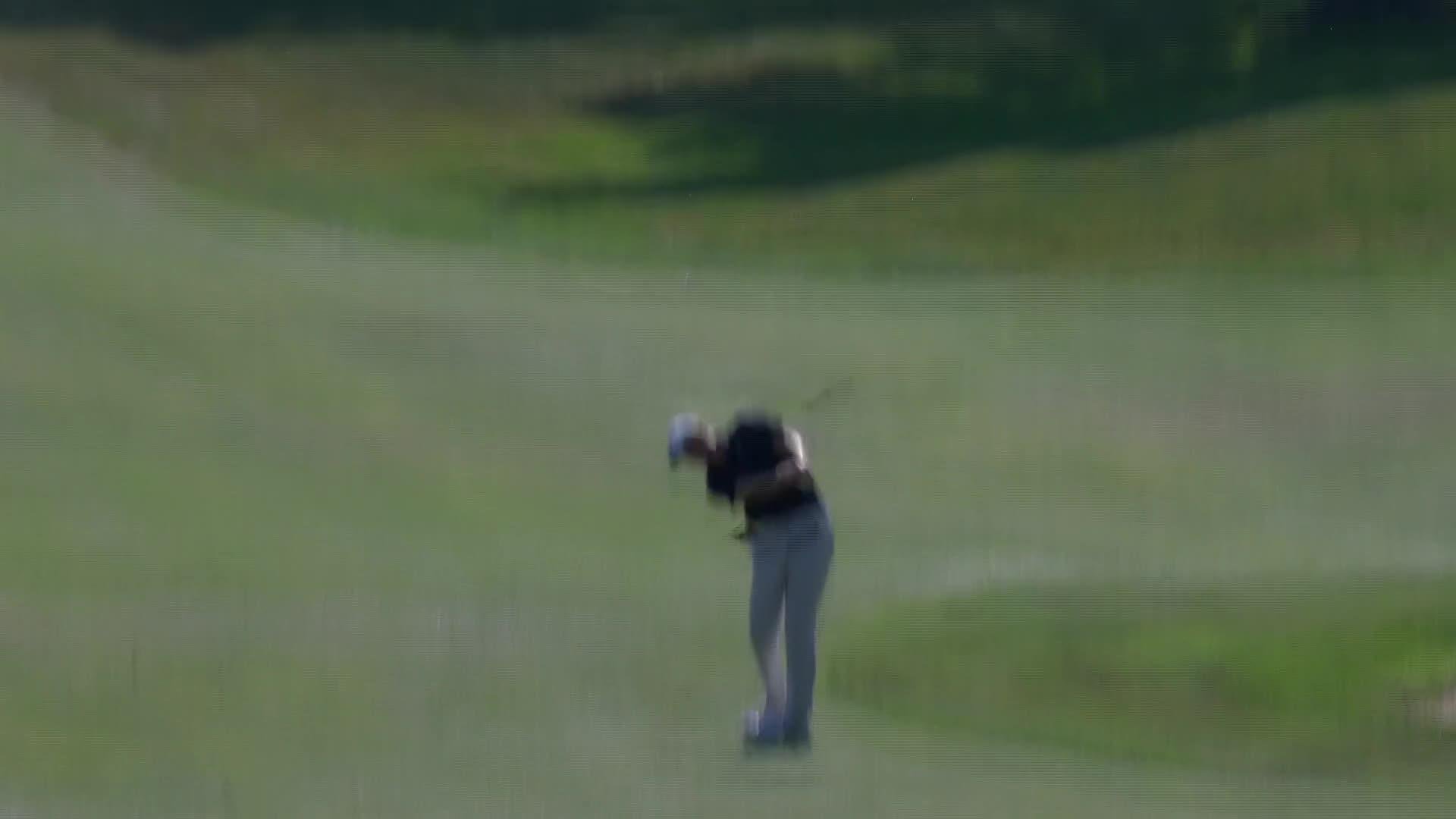 Tommy Morrison makes birdie on No. 18 at Utah Championship