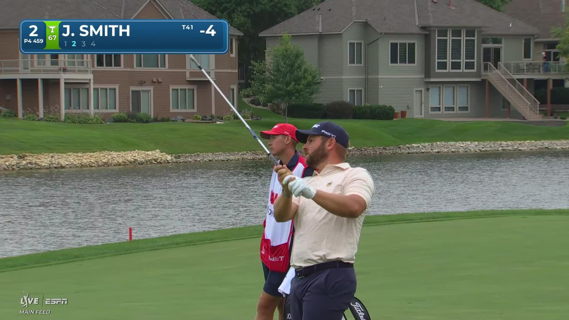 Jordan L Smith gets up-and-down from 148 yards for birdie on No. 2 at 3M Open