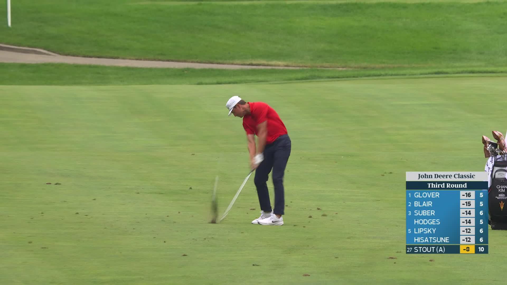 Preston Stout's 169-yard approach sets up birdie on No. 11 at John Deere
