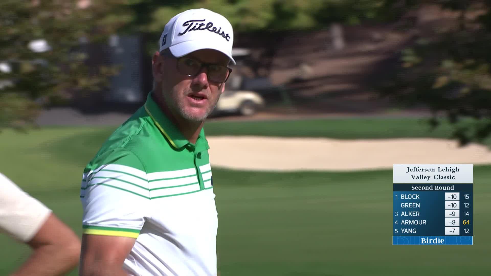 Robert Karlsson makes birdie on No. 13 at Jefferson Lehigh Valley Classic