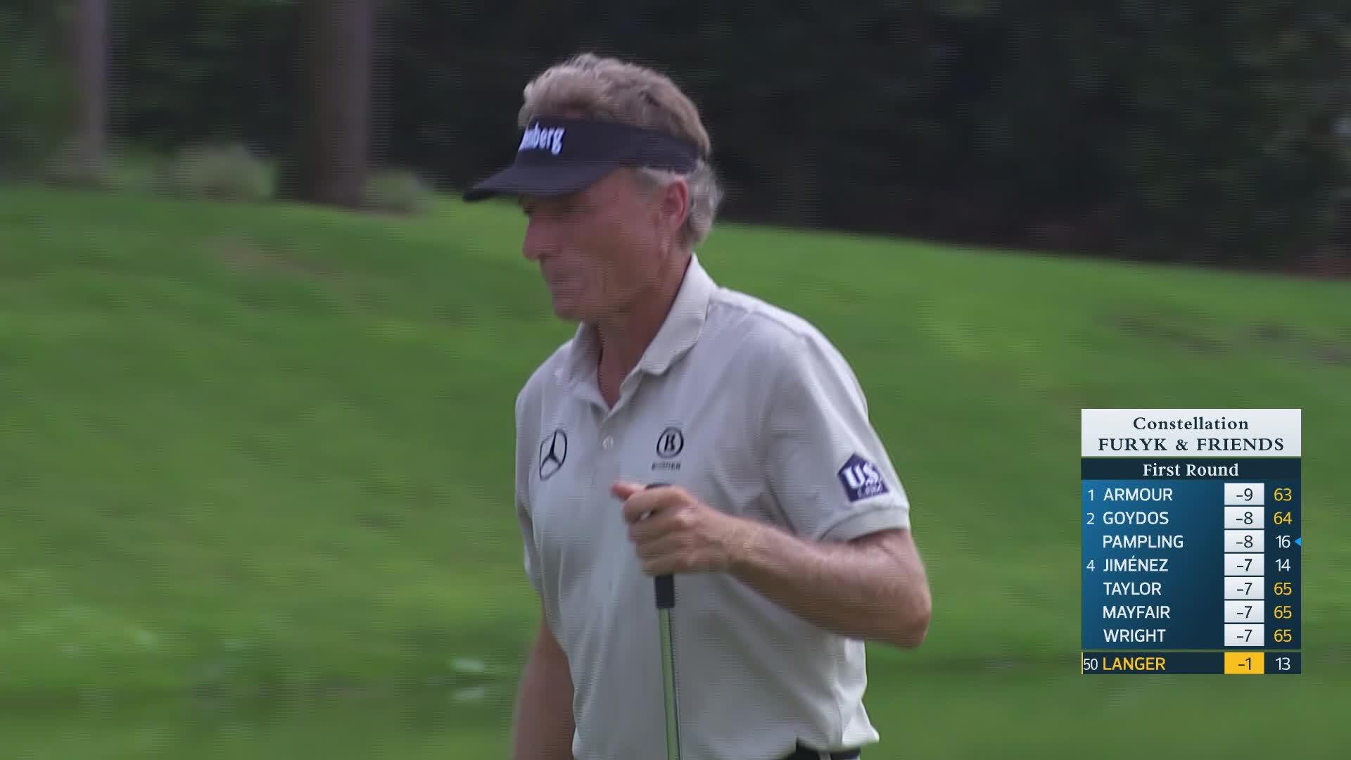 Bernhard Langer makes birdie on No. 14 at Constellation FURYK & FRIENDS