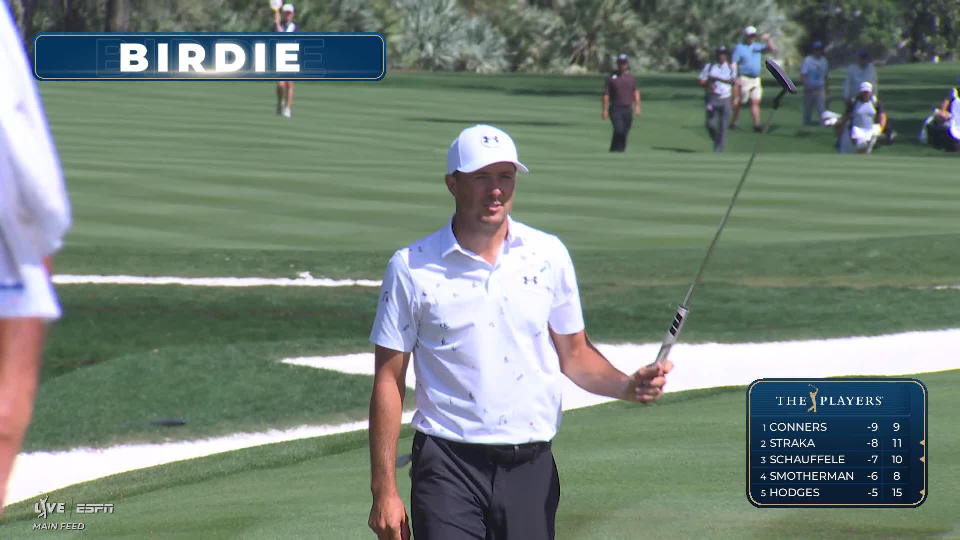 Jordan Spieth holes out 50-foot birdie putt on No. 2 at THE PLAYERS