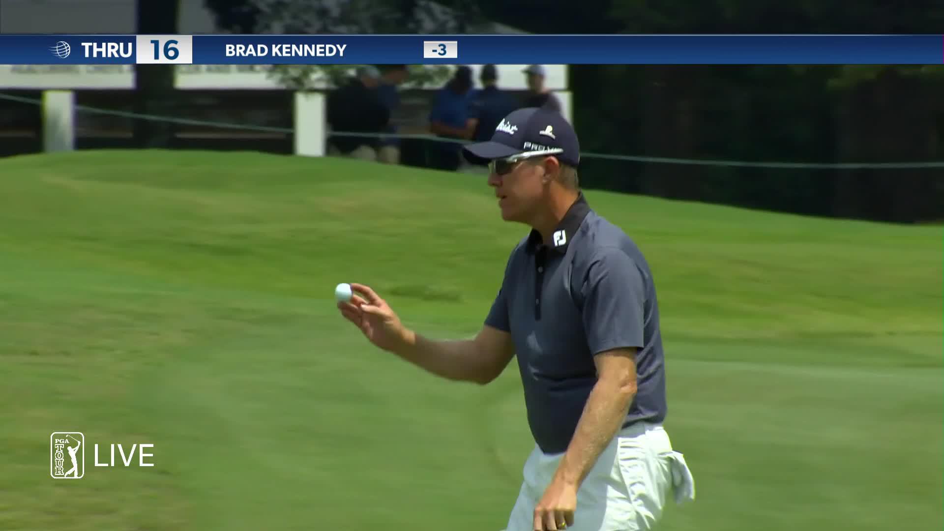 Brad Kennedy makes birdie on No. 16 in Round 3 at WGC-FedEx St. Jude